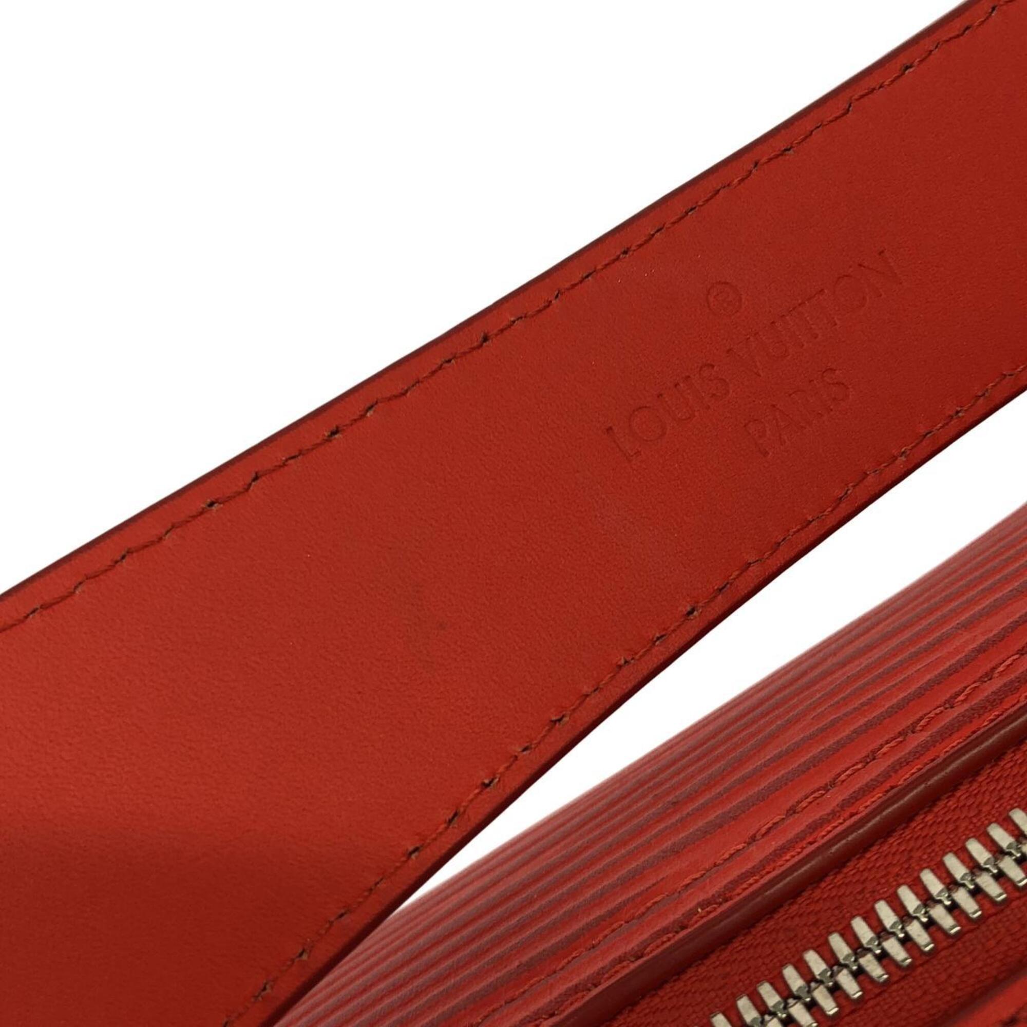 Louis Vuitton Red Color Leather Shoulder Bag (Pre-Owned)