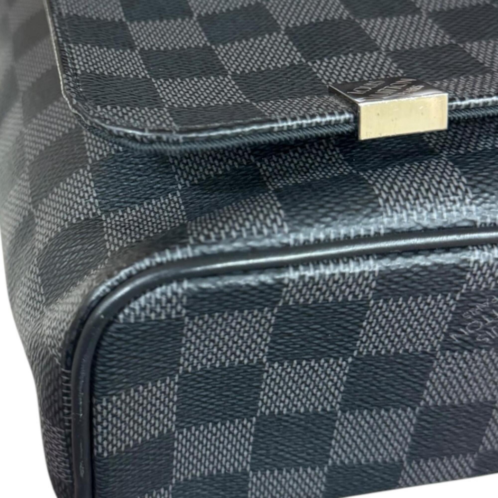 Louis Vuitton Damier Graphite Black Gray Damier Graphite Shoulder Bag (Pre-Owned)
