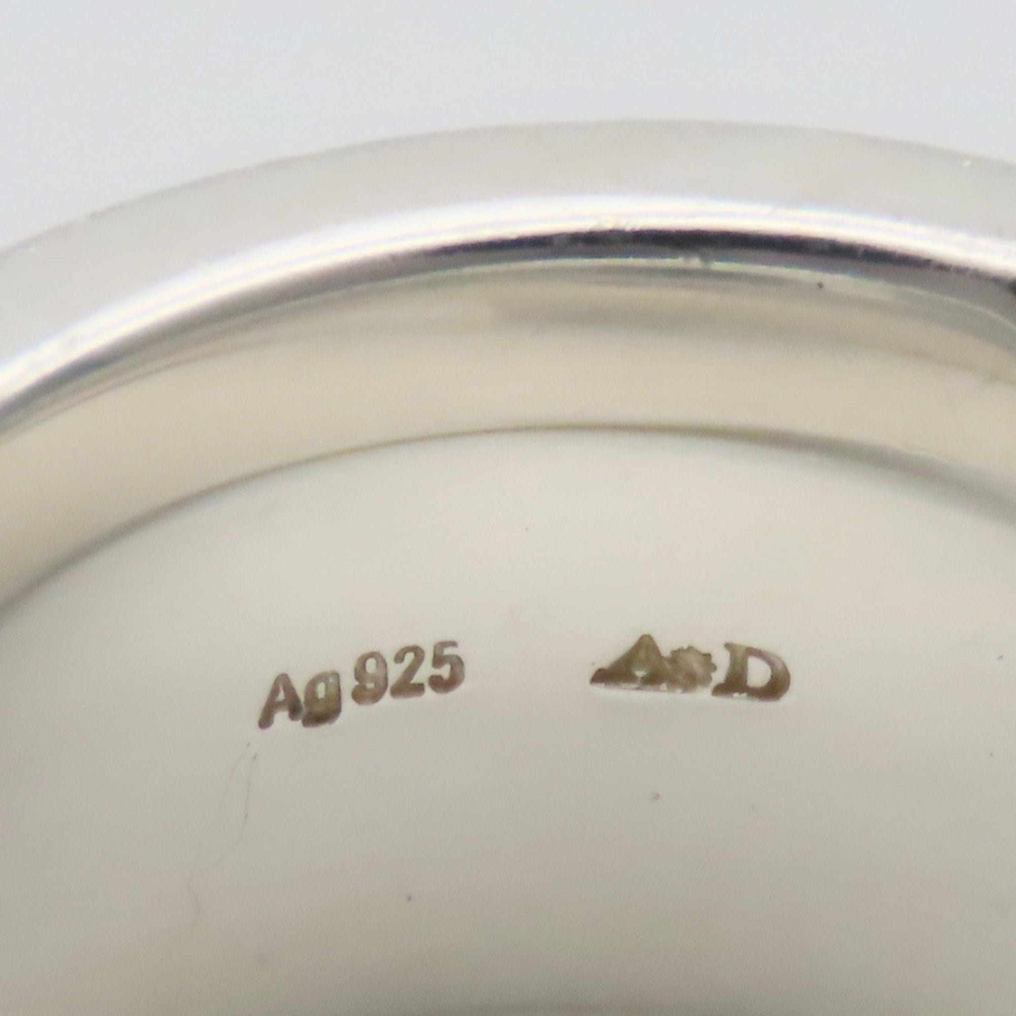 Hermes Silver Silver 925 Band Ring (Pre-Owned)