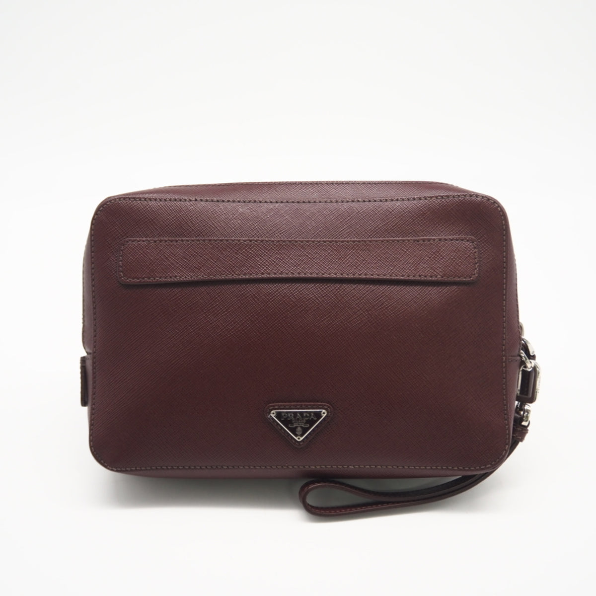 Prada Brown Leather Clutch Bag (Pre-Owned)
