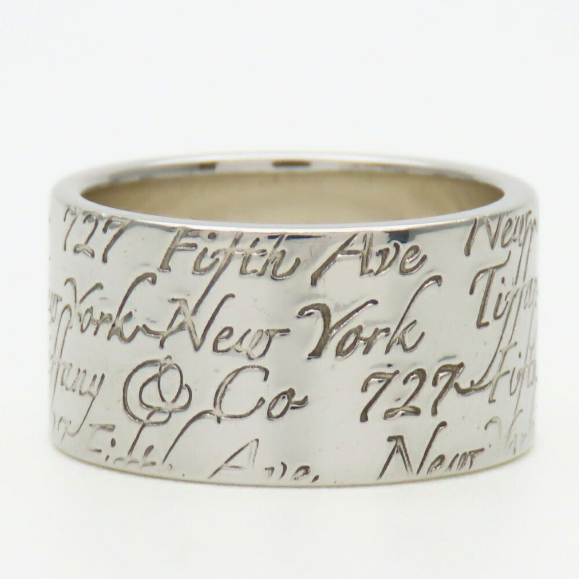 Tiffany Silver Silver 925 Band Ring (Pre-Owned)