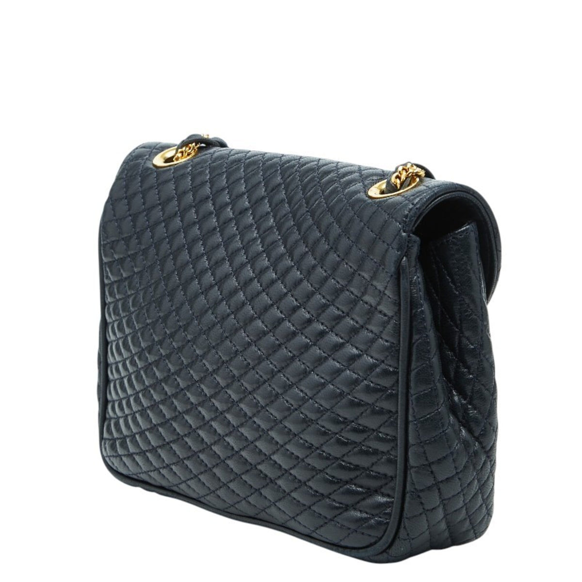 Bally Navy Leather Shoulder Bag (Pre-Owned)