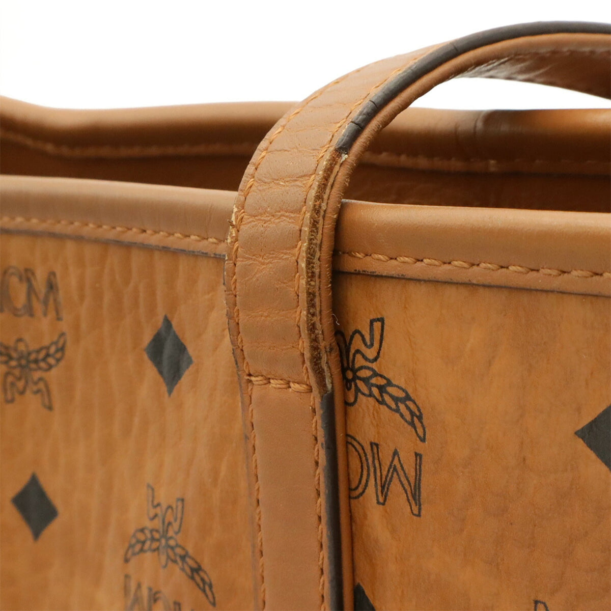 Mcm Brown Coated Canvas Shoulder Bag Tote Bag (Pre-Owned)