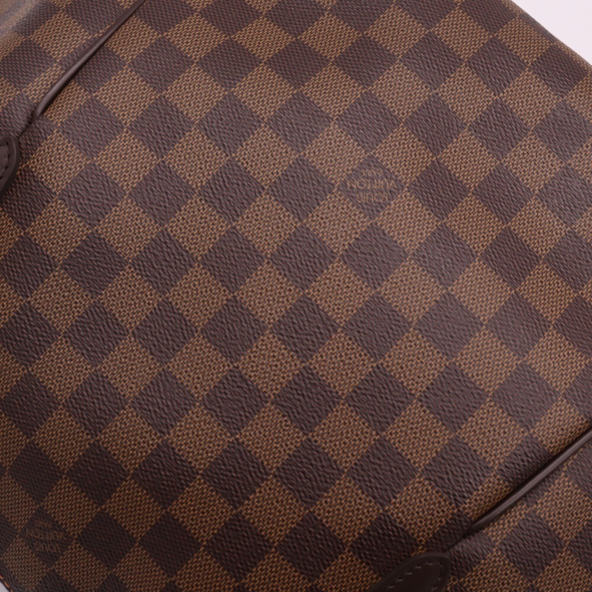 Louis Vuitton Beige Brown Coated Canvas Leather Handbag (Pre-Owned)