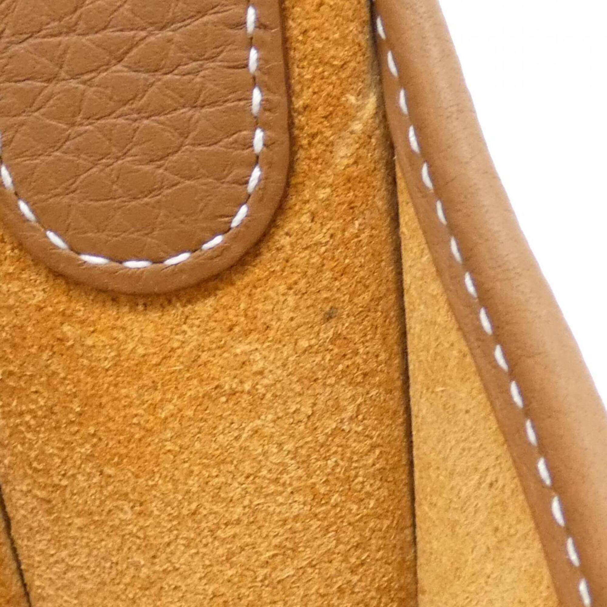 Hermes Gold Taurillon Clemence Leather Shoulder Bag (Pre-Owned)
