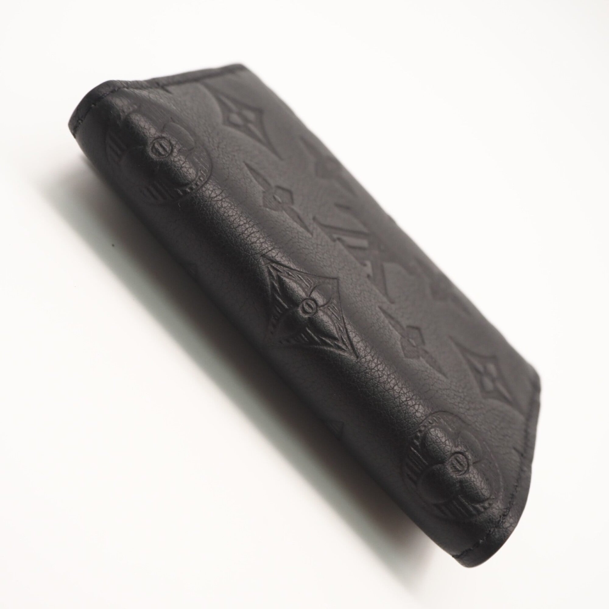 Louis Vuitton Monogram Shadow Black Leather Wallet (Tri-Fold) (Pre-Owned)