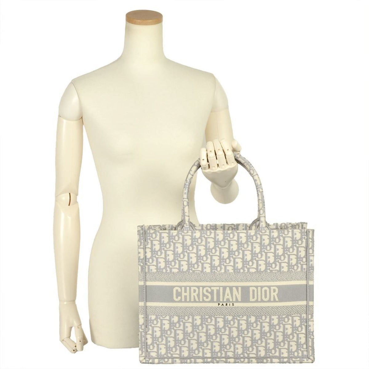 Christian Dior Gray Canvas Tote Bag (Pre-Owned)