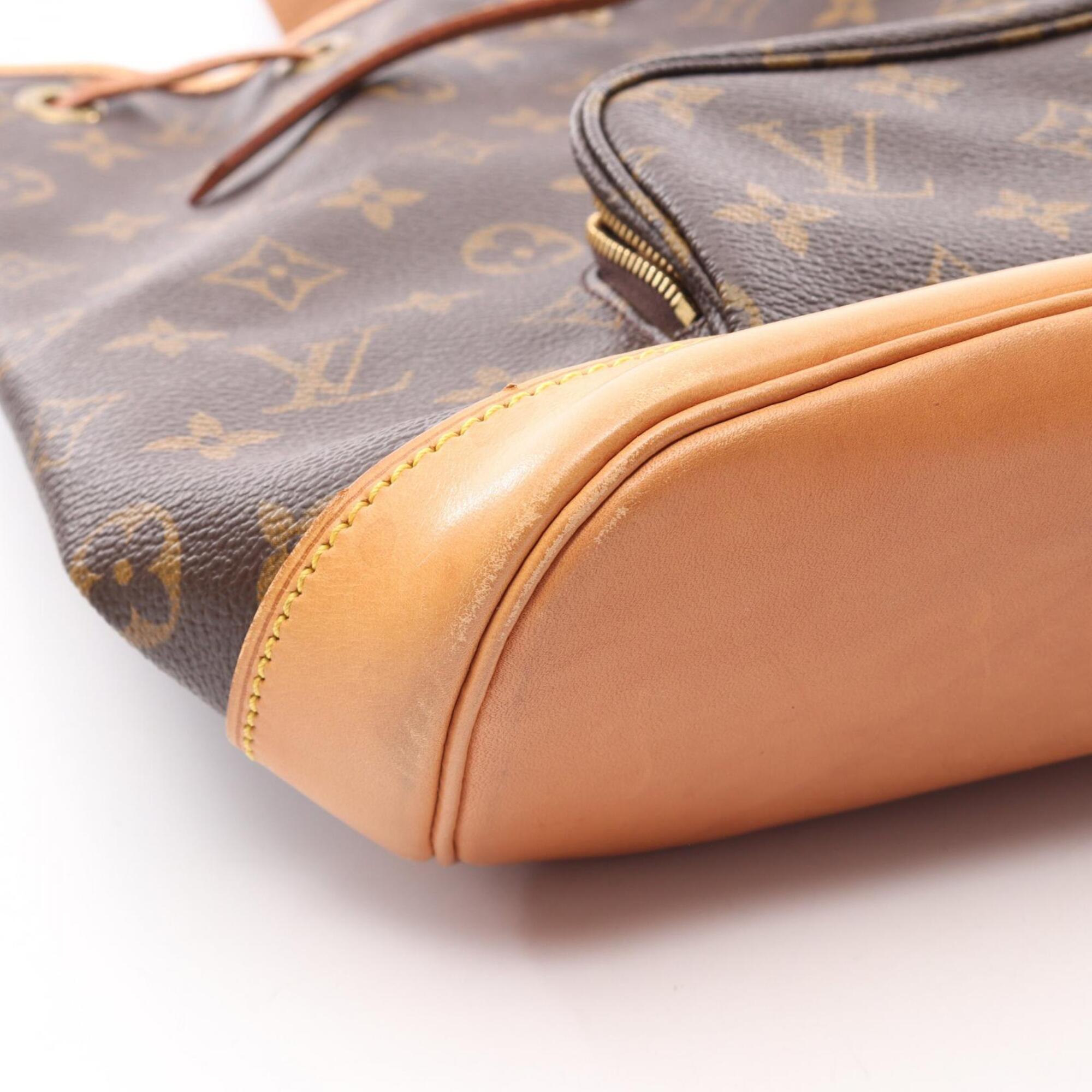 Louis Vuitton Brown Pvc Leather Backpack Handbag (Pre-Owned)