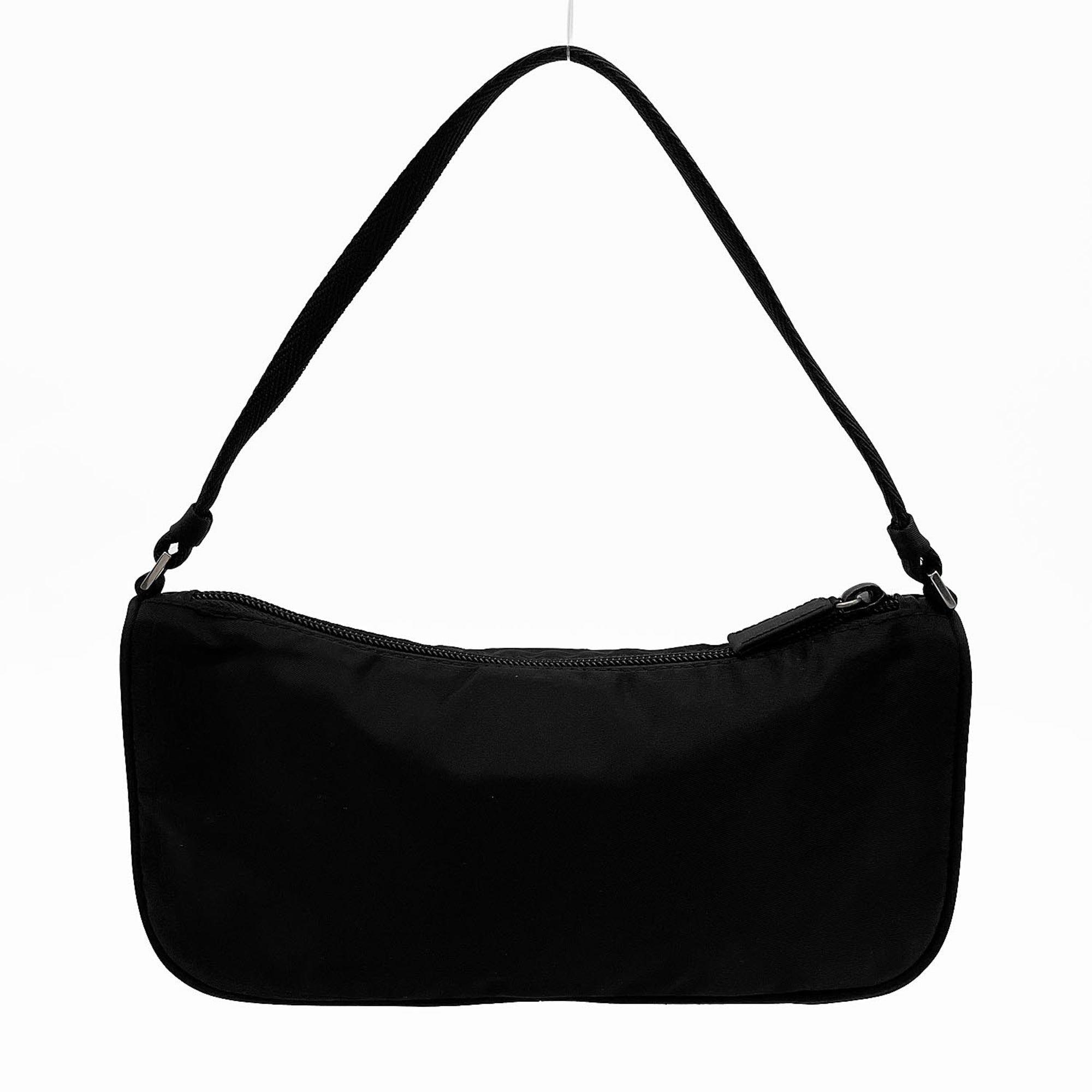Prada Black Nylon Leather Handbag (Pre-Owned)