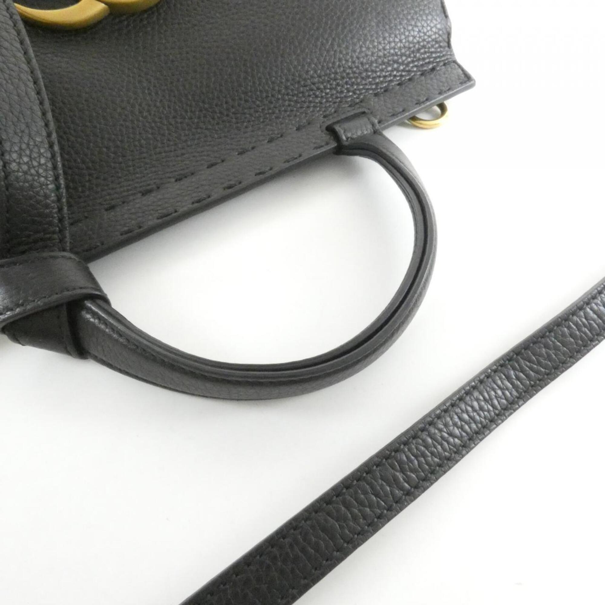 Gucci Black Leather Handbag (Pre-Owned)