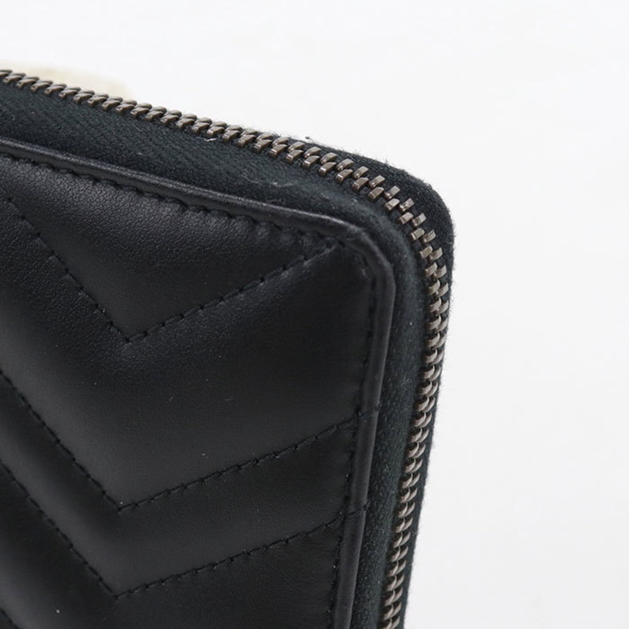 Gucci Black Leather Long Wallet (Bi-Fold) (Pre-Owned)