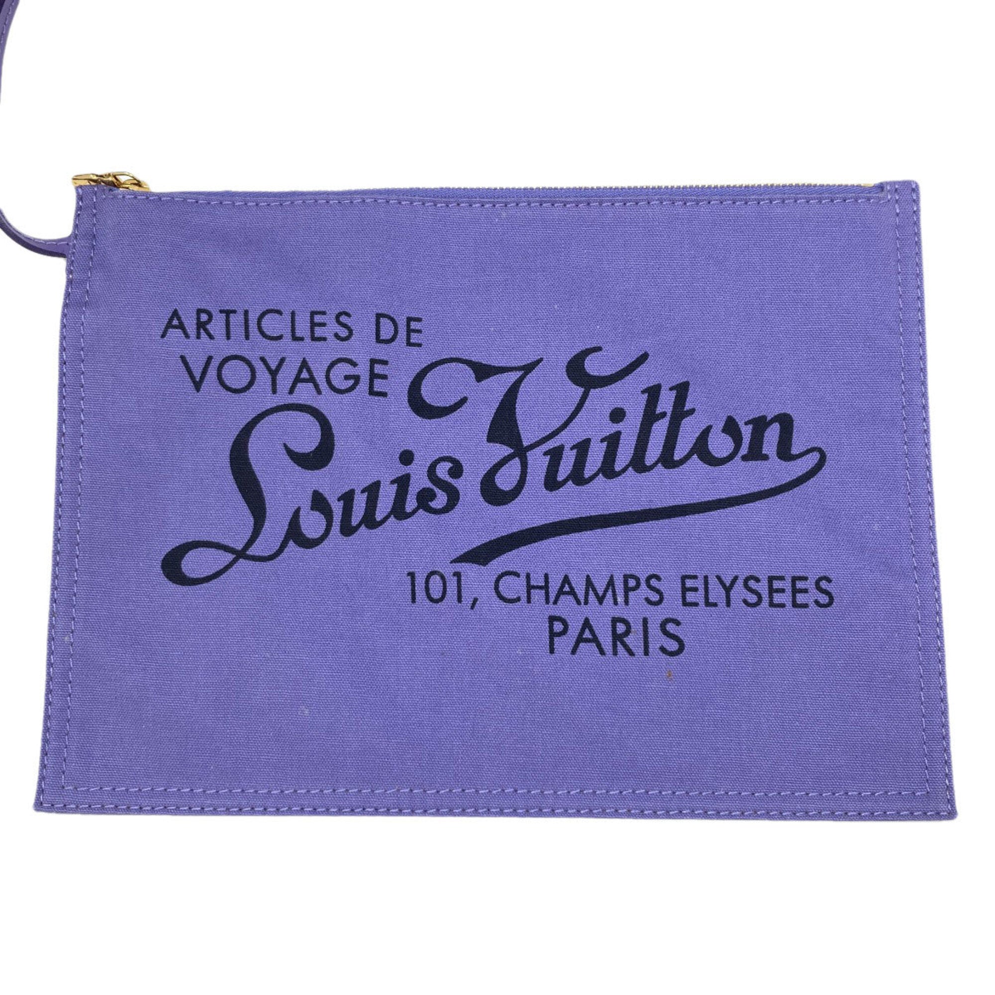 Louis Vuitton Black Purple Canvas Tote Bag (Pre-Owned)
