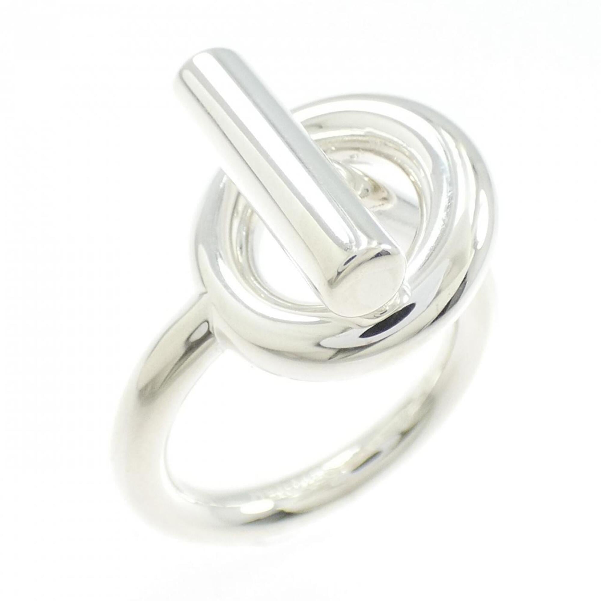 Hermes Silver 925 Band Ring (Pre-Owned)
