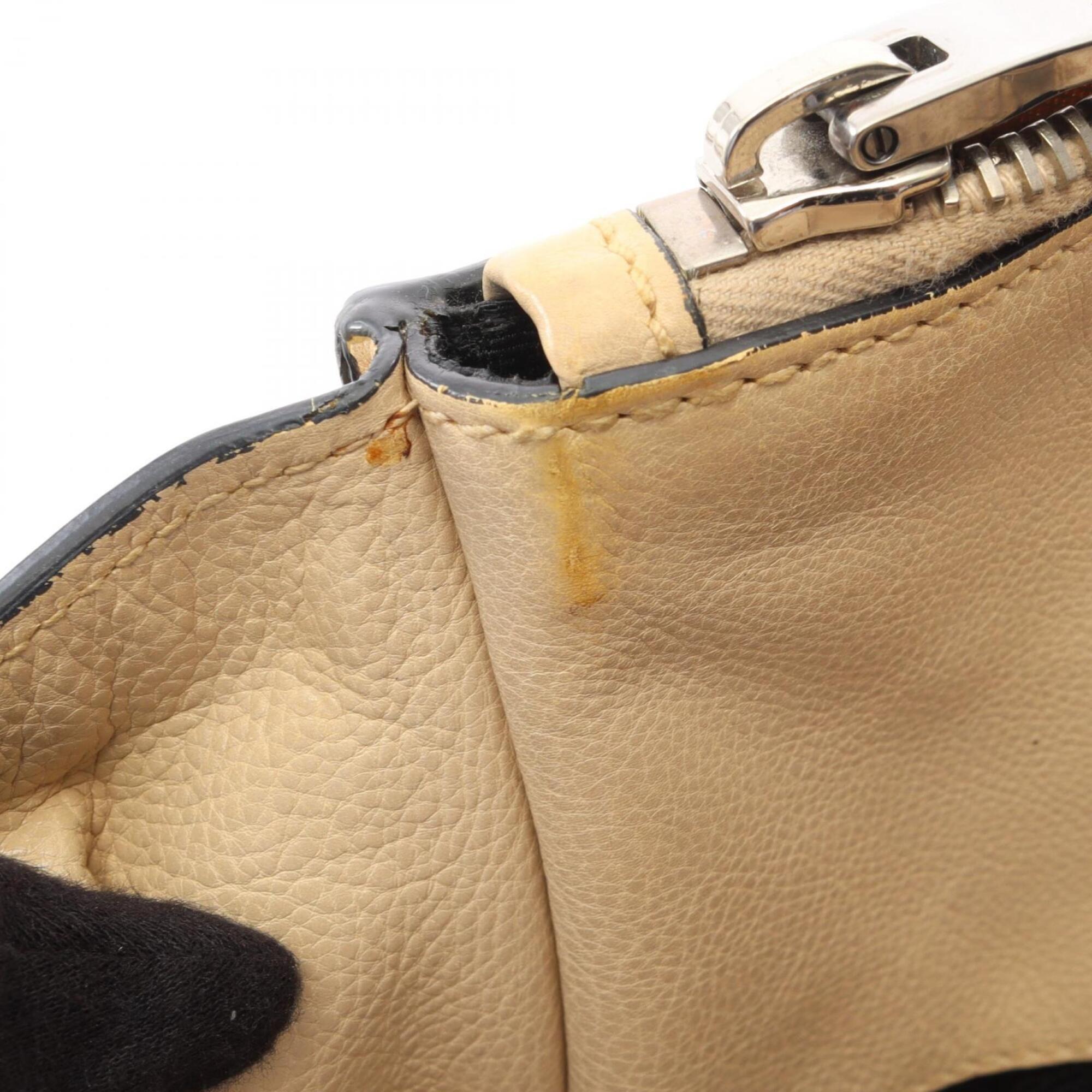 Prada Beige Leather Handbag Tote Bag (Pre-Owned)