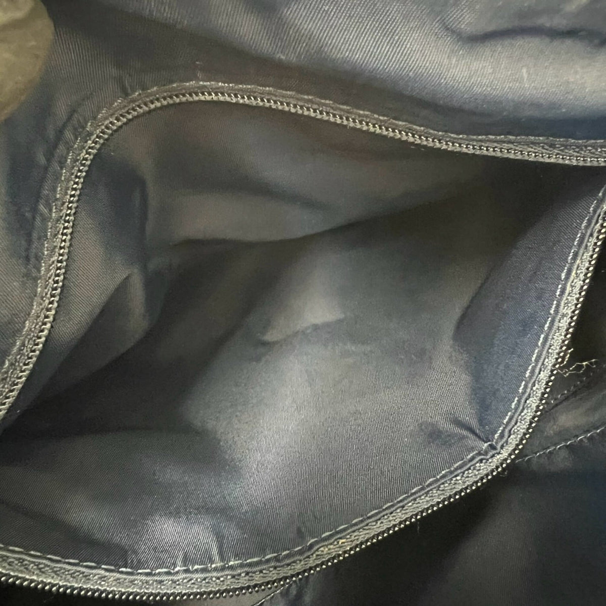 Christian Dior Navy Canvas Leather Boston Bag Handbag (Pre-Owned)
