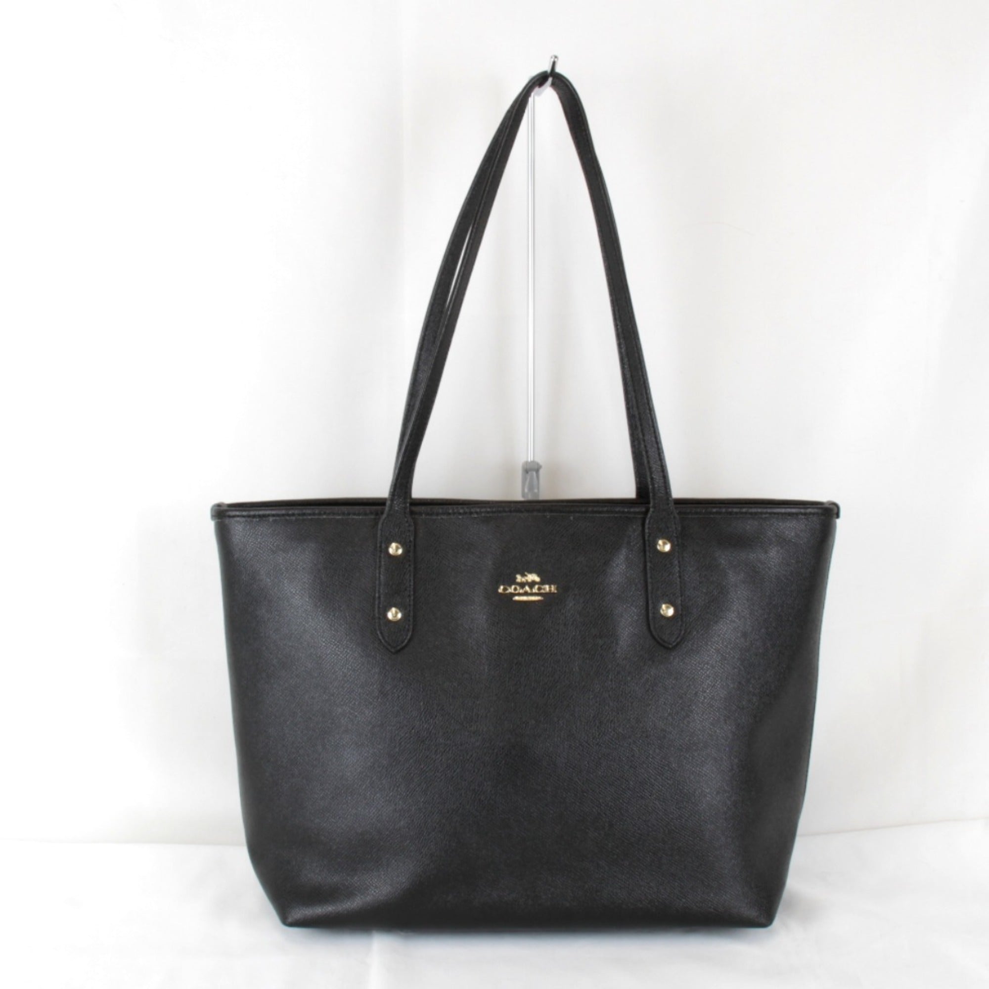 Coach Black Leather Tote Bag (Pre-Owned)