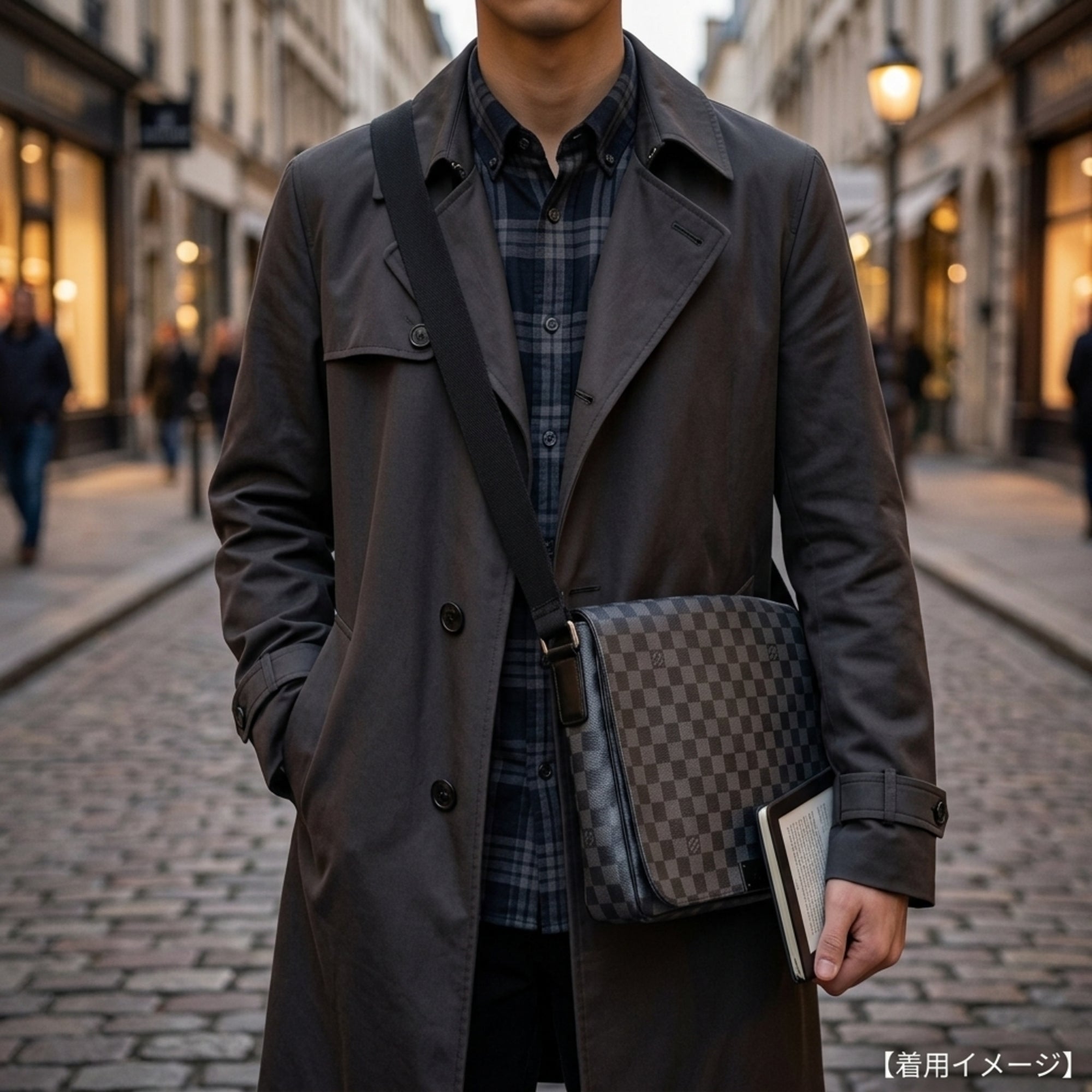 Louis Vuitton Damier Graphite Black Gray Damier Graphite Shoulder Bag (Pre-Owned)