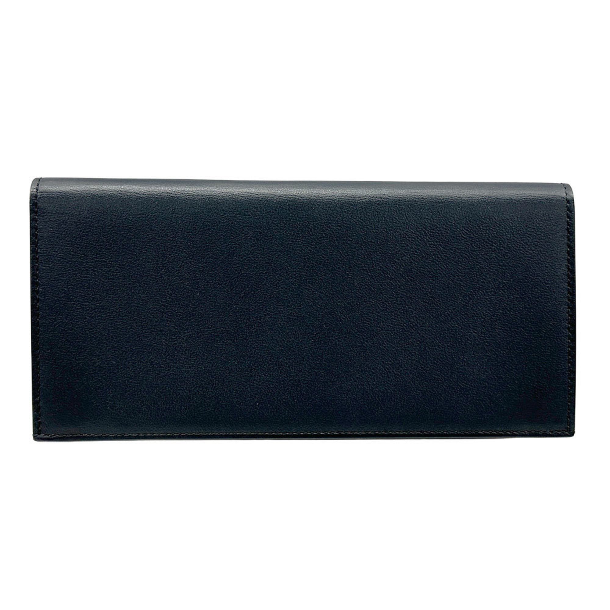 Cartier Black Leather Long Wallet (Bi-Fold) (Pre-Owned)
