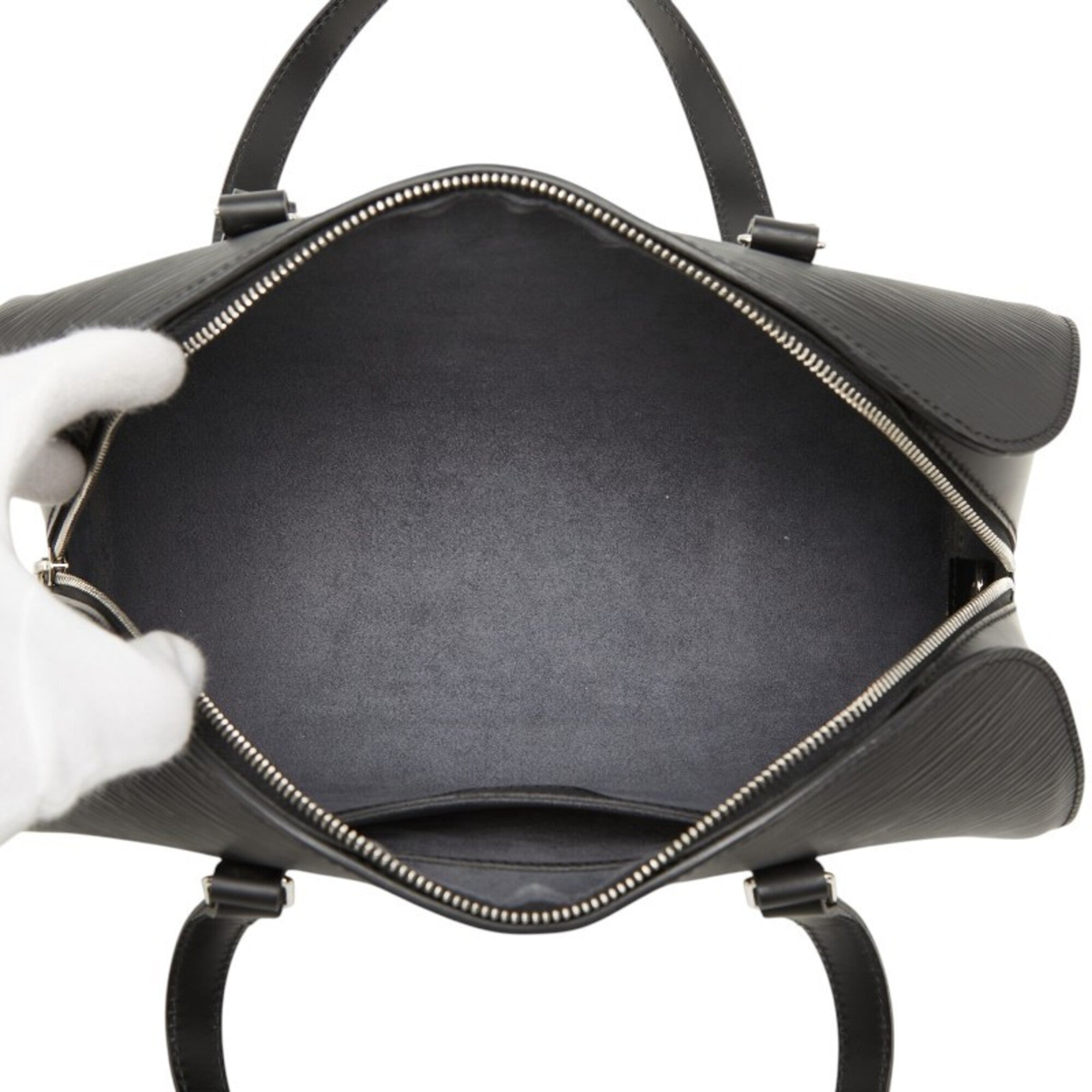 Louis Vuitton Black Noir Leather Handbag (Pre-Owned)