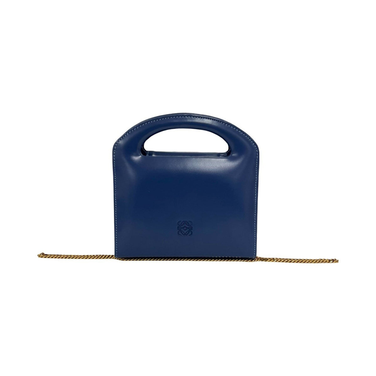 Loewe Blue Leather Handbag Shoulder Bag (Pre-Owned)