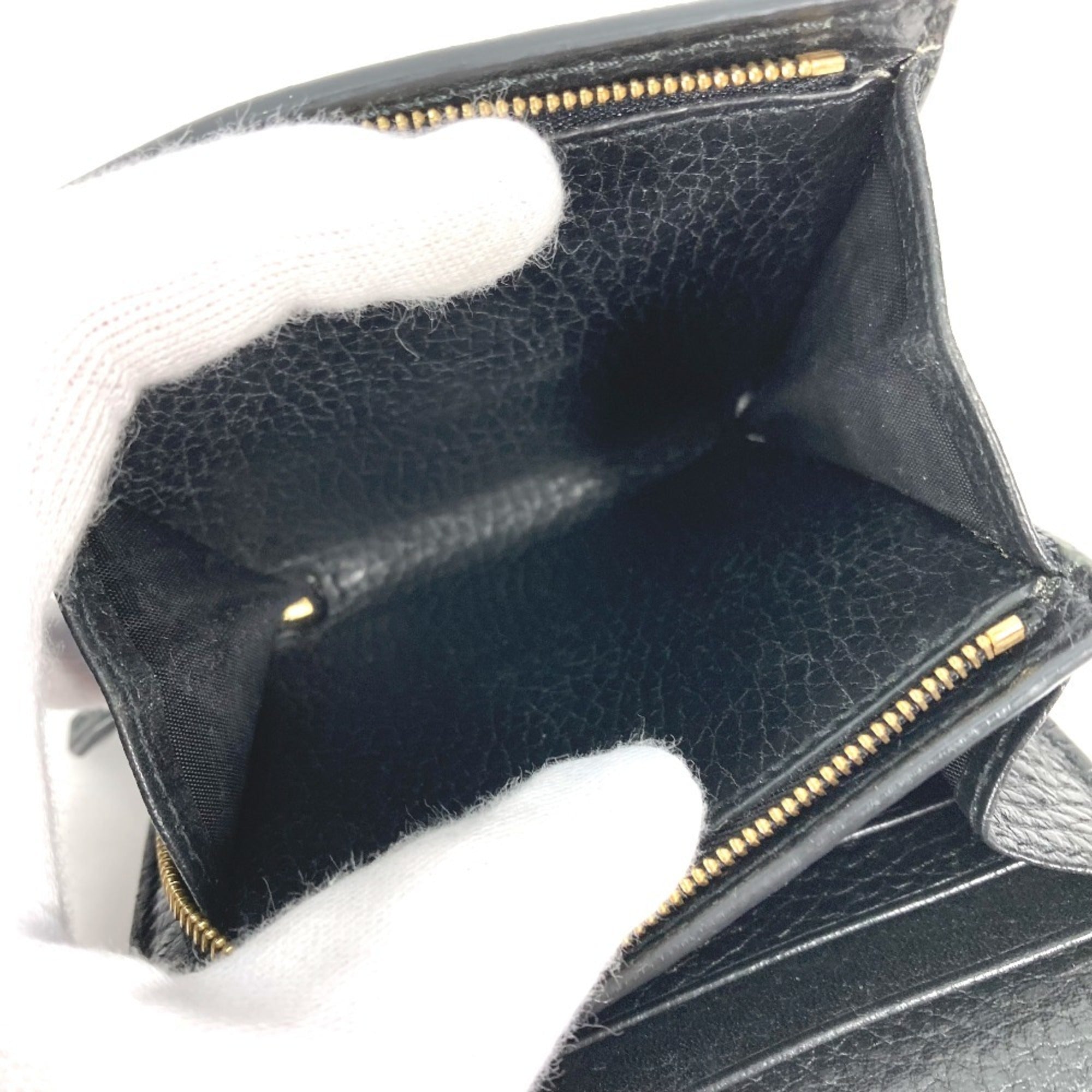 Gucci Beige Black Leather Pvc Wallet (Bi-Fold) (Pre-Owned)