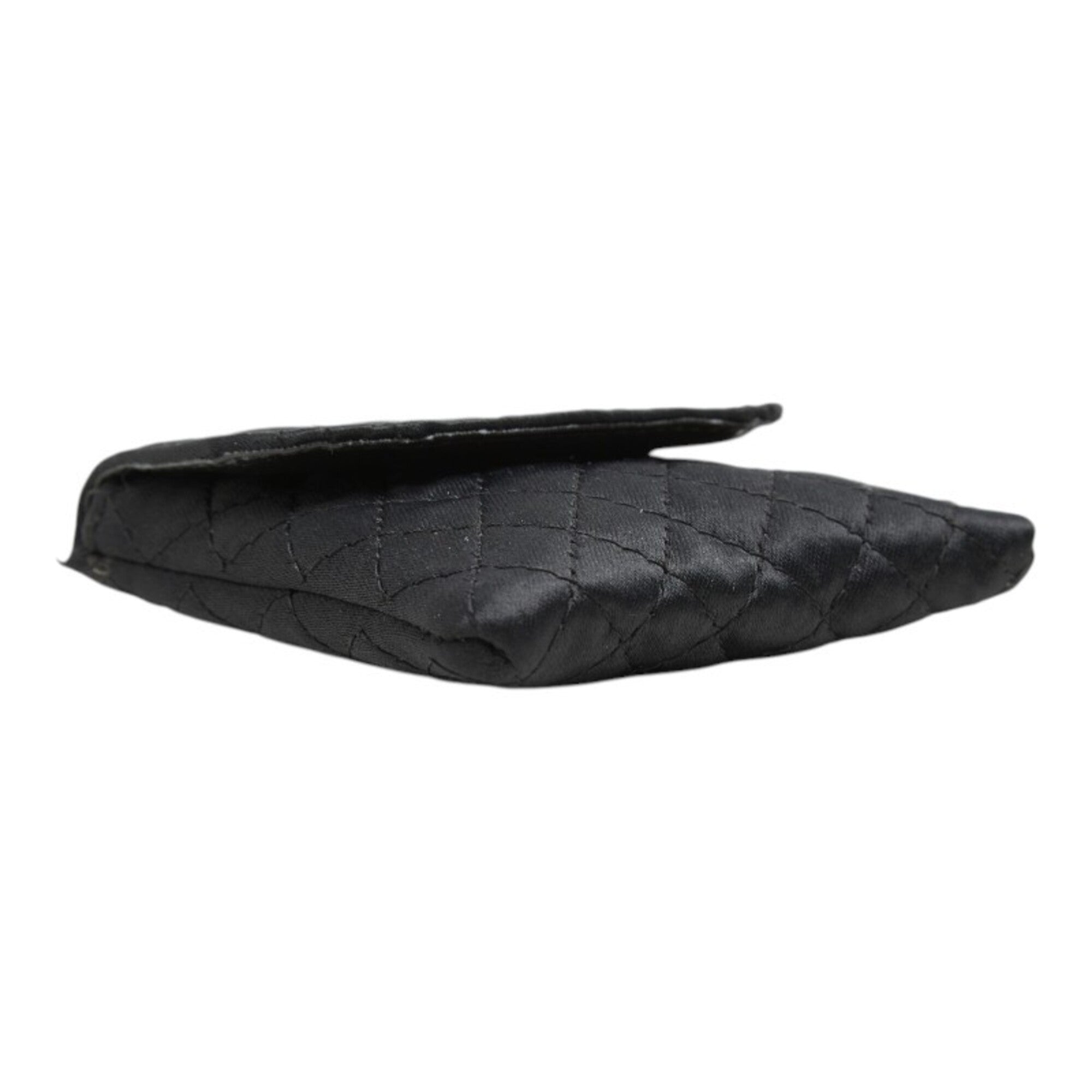 Chanel Black Satin Handbag Pouch (Pre-Owned)