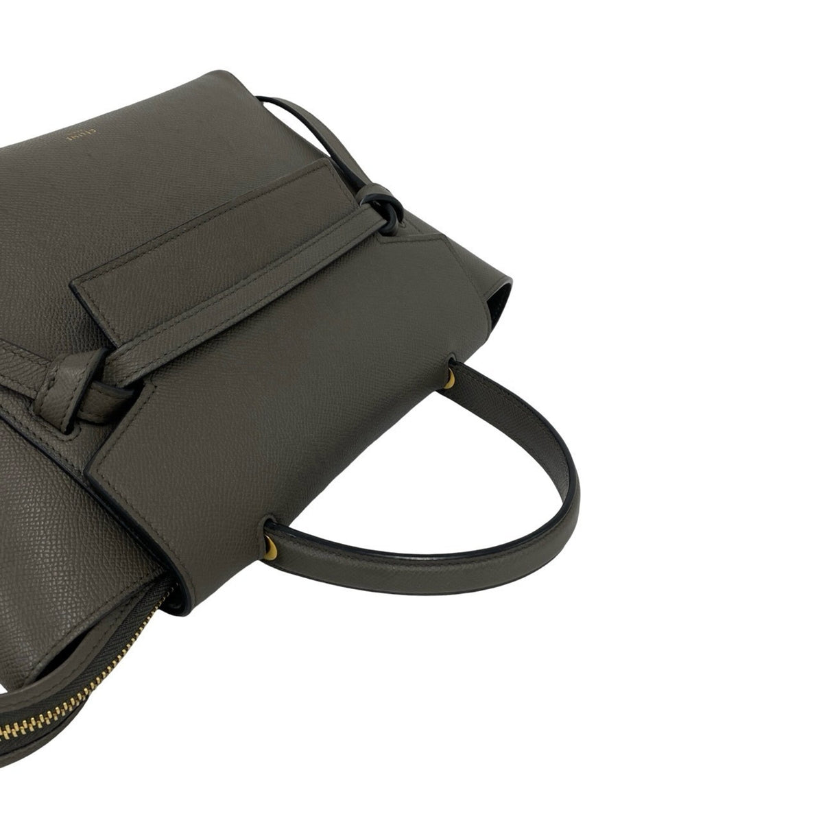 Celine Gray Leather Handbag Shoulder Bag (Pre-Owned)