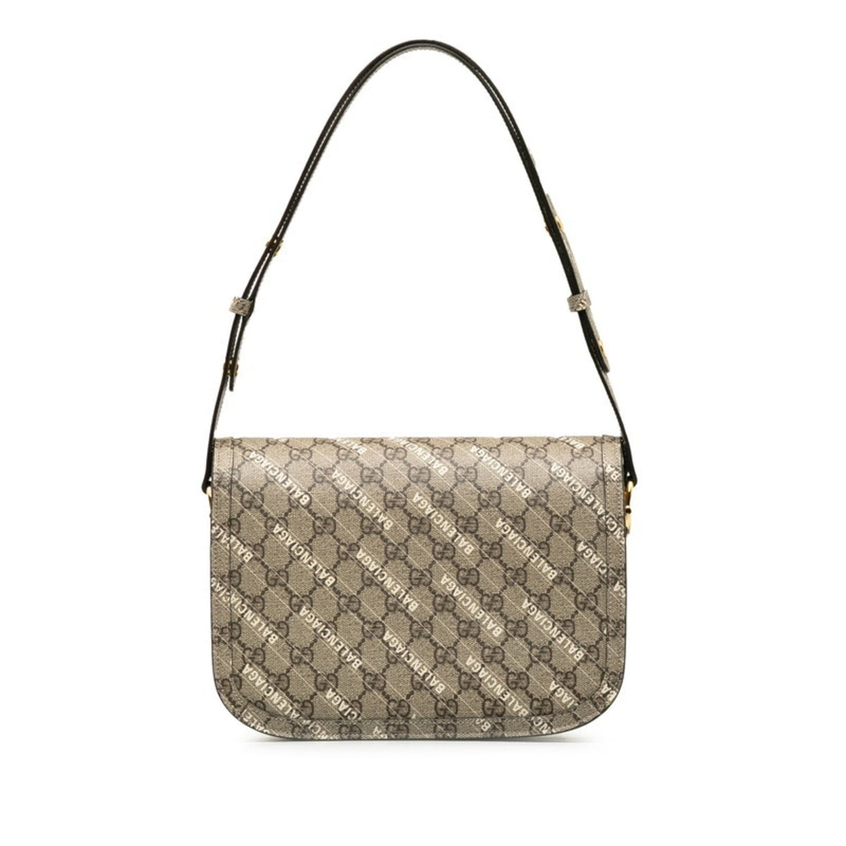 Gucci Horsebit Beige Pvc Leather Shoulder Bag (Pre-Owned)
