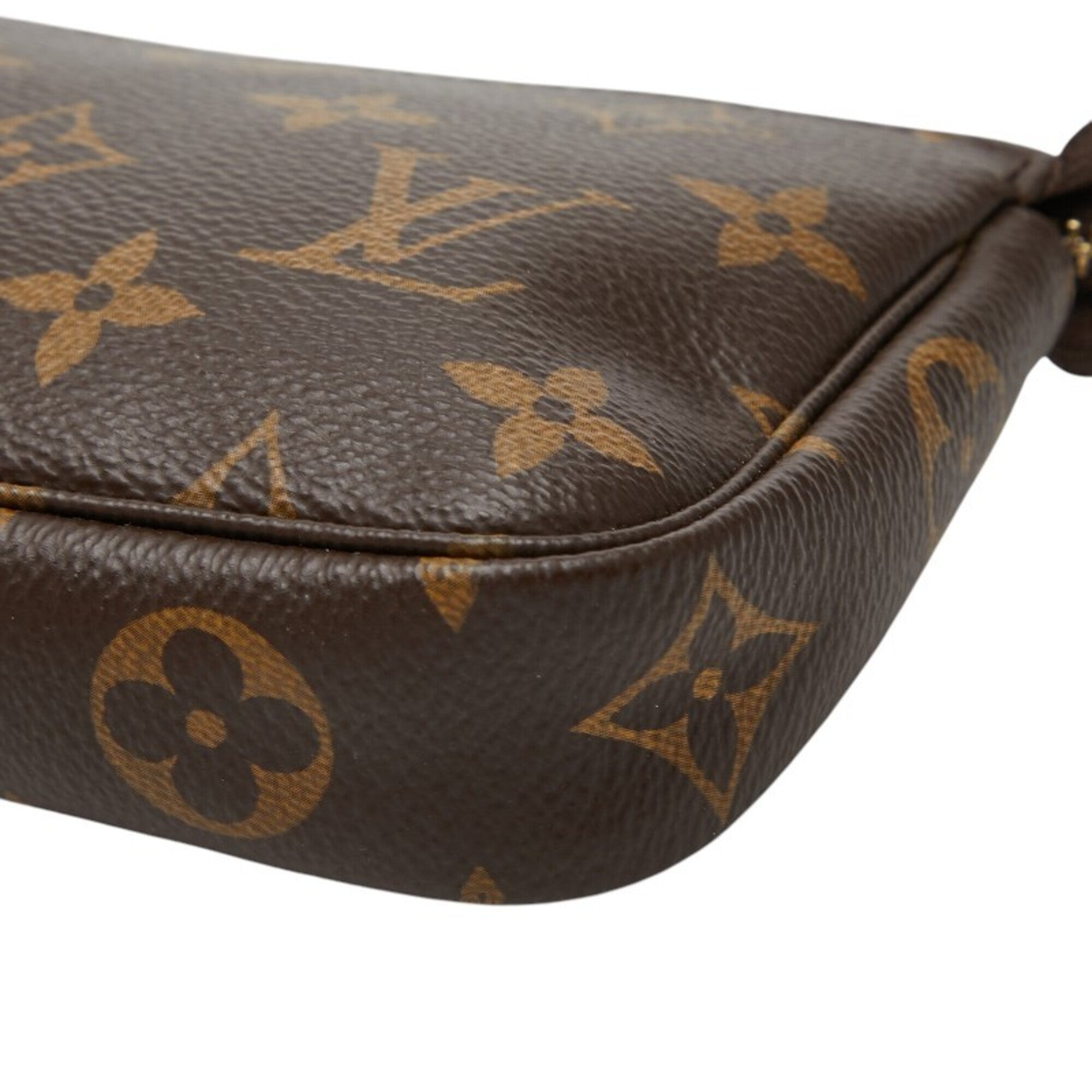Louis Vuitton Brown Monogram Pvc Leather Handbag Pochette Pouch (Pre-Owned)