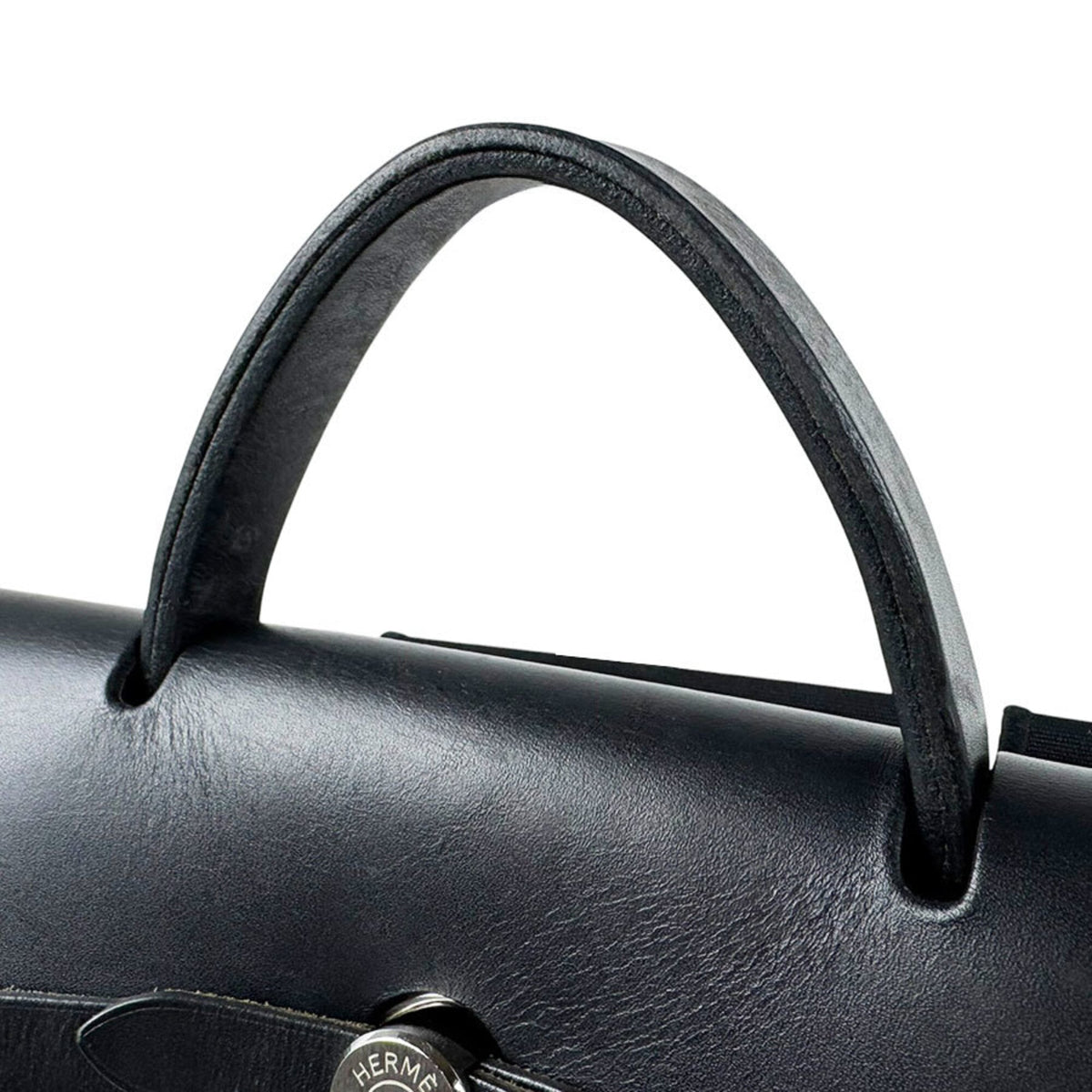 Hermes Black Toile Officier Handbag (Pre-Owned)