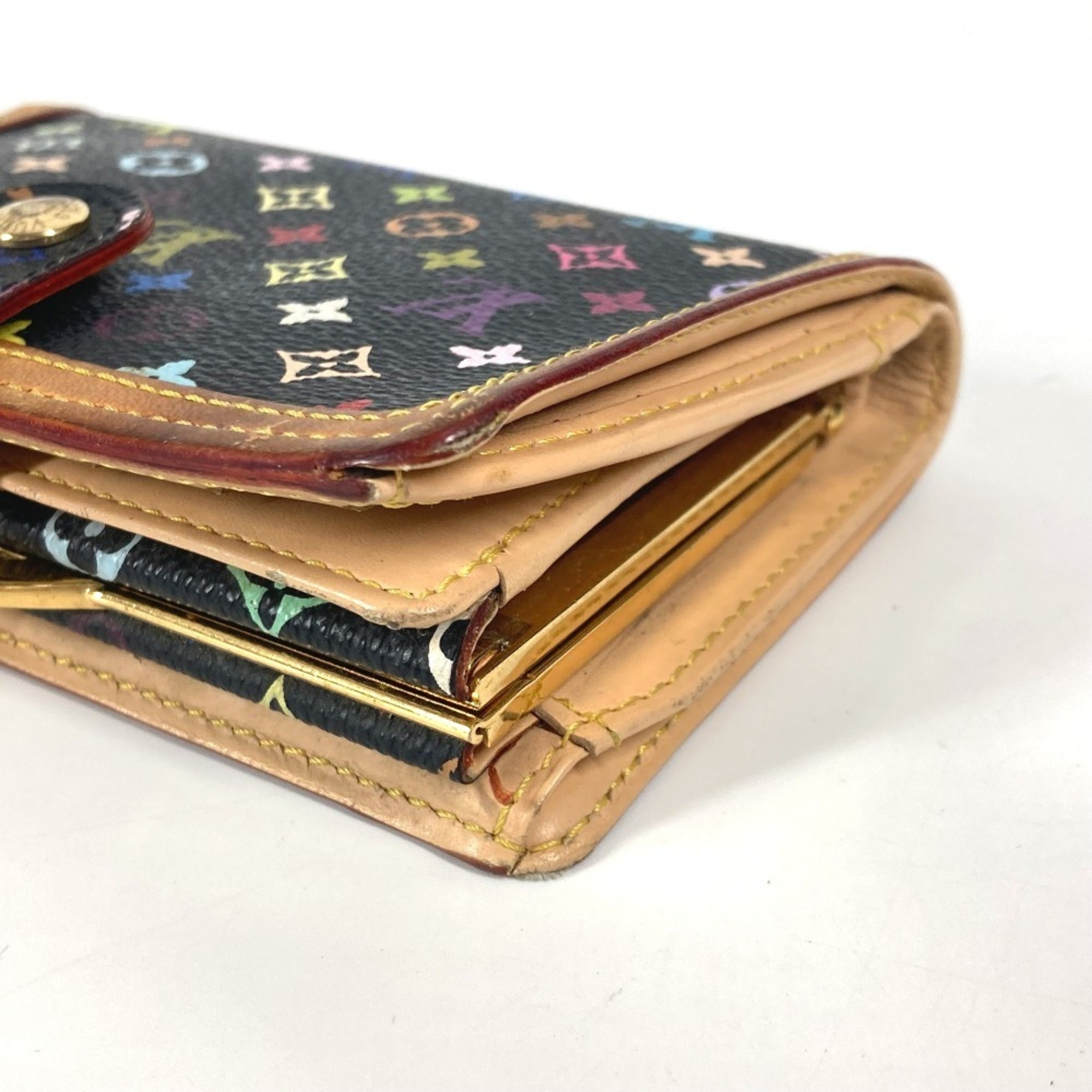 Louis Vuitton Black Noir Monogram Multicolore Wallet (Bi-Fold) (Pre-Owned)