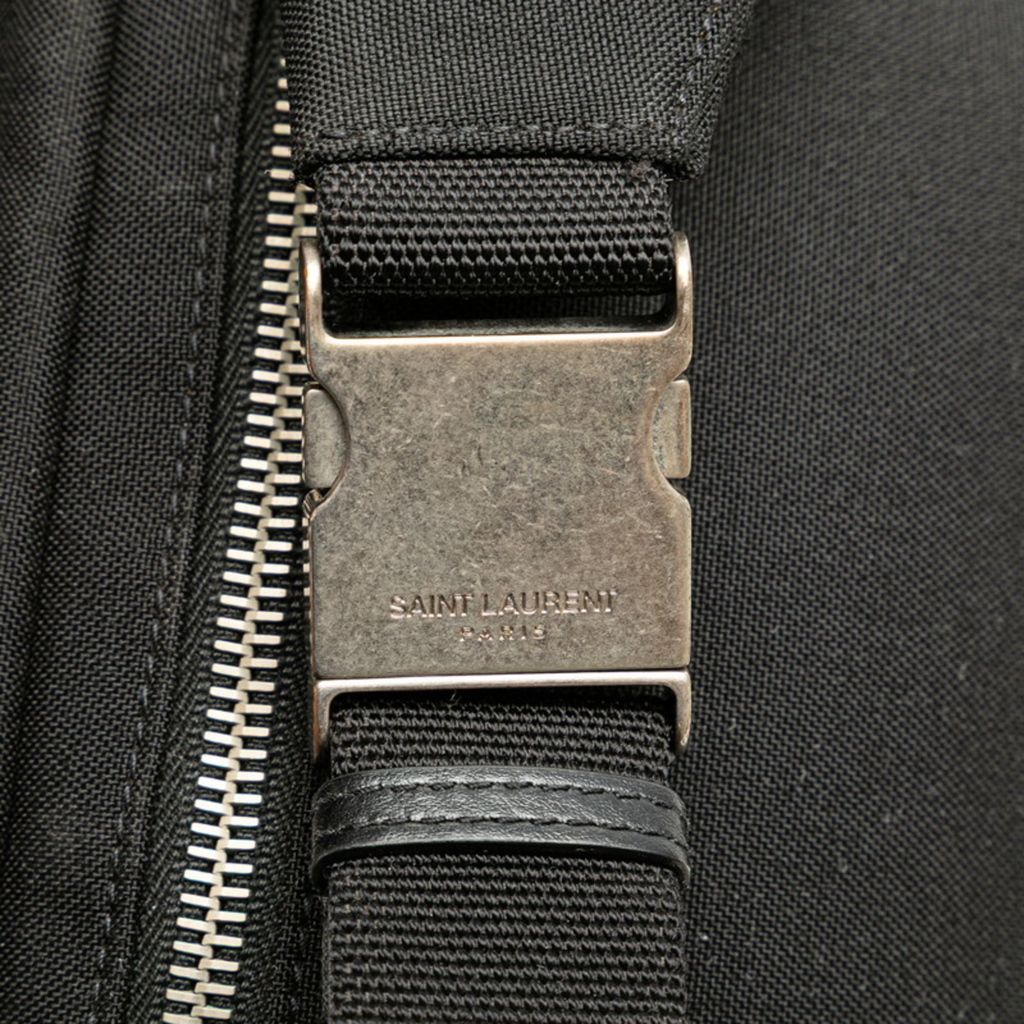 Saint Laurent Black Canvas Leather Fanny Pack (Pre-Owned)