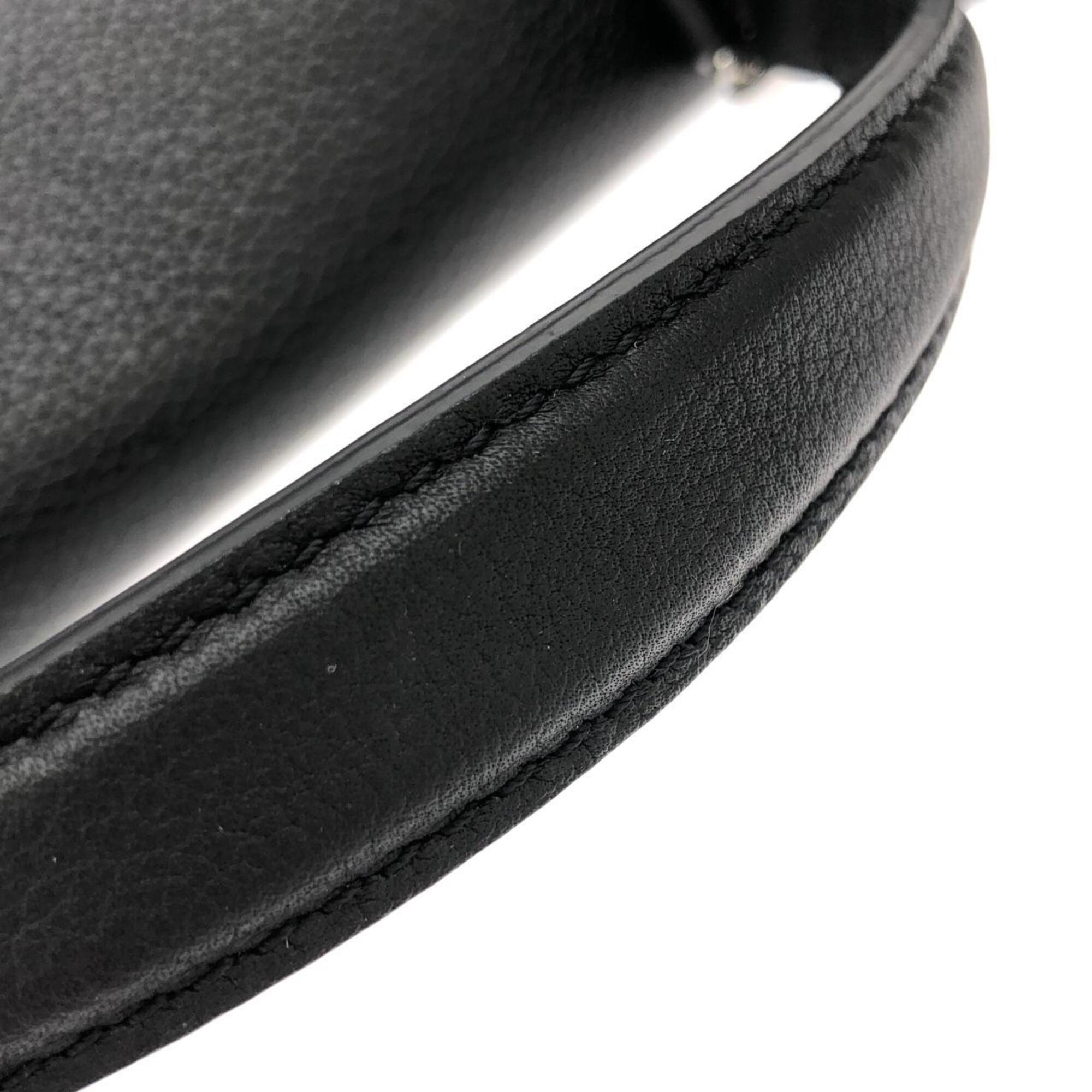 Louis Vuitton Black Leather Handbag (Pre-Owned)
