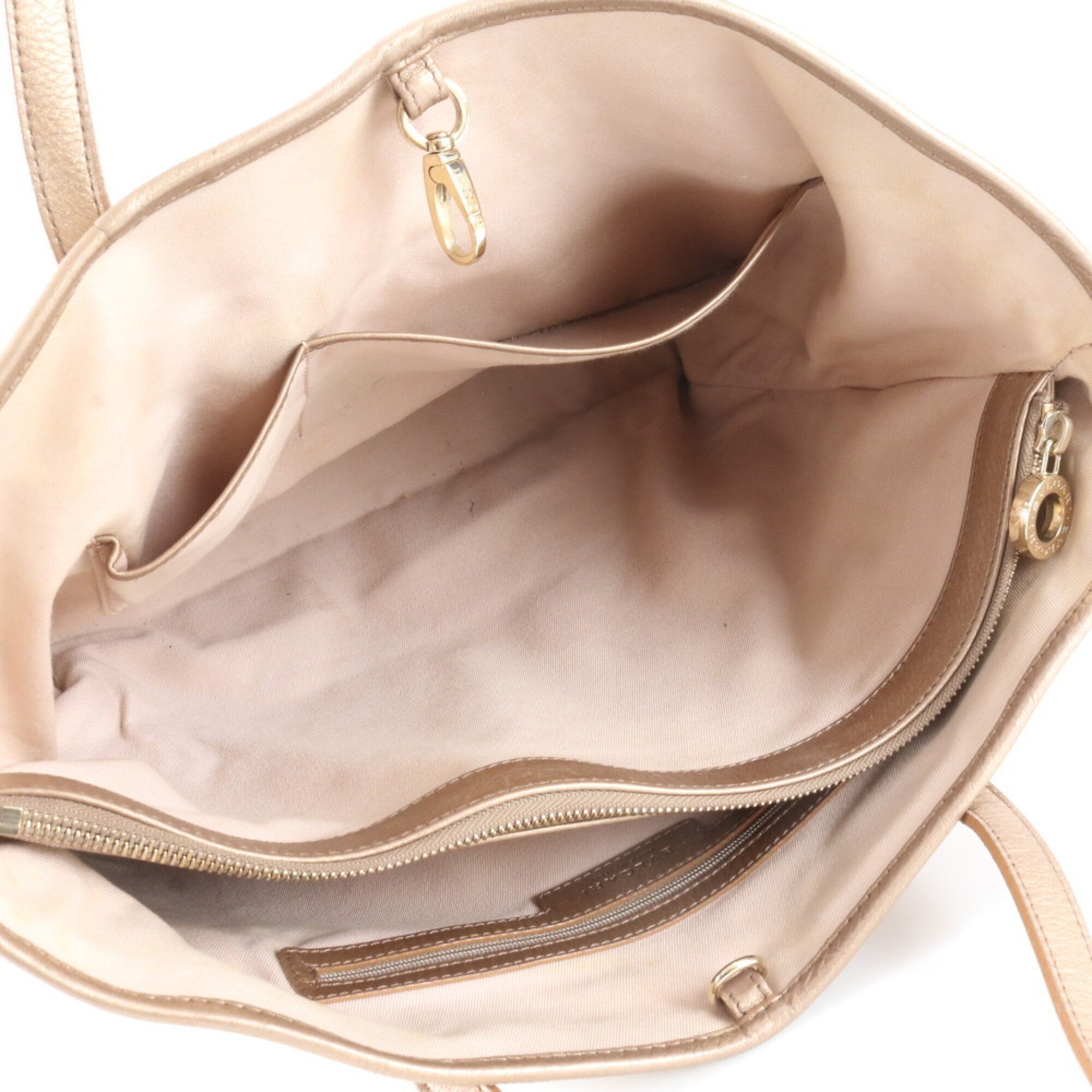 Bvlgari Gold Leather Handbag (Pre-Owned)