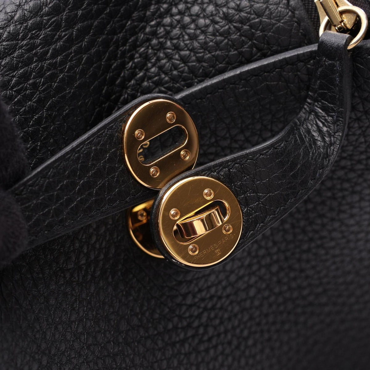 Hermes Black Taurillon Clemence Leather Handbag Shoulder Bag (Pre-Owned)
