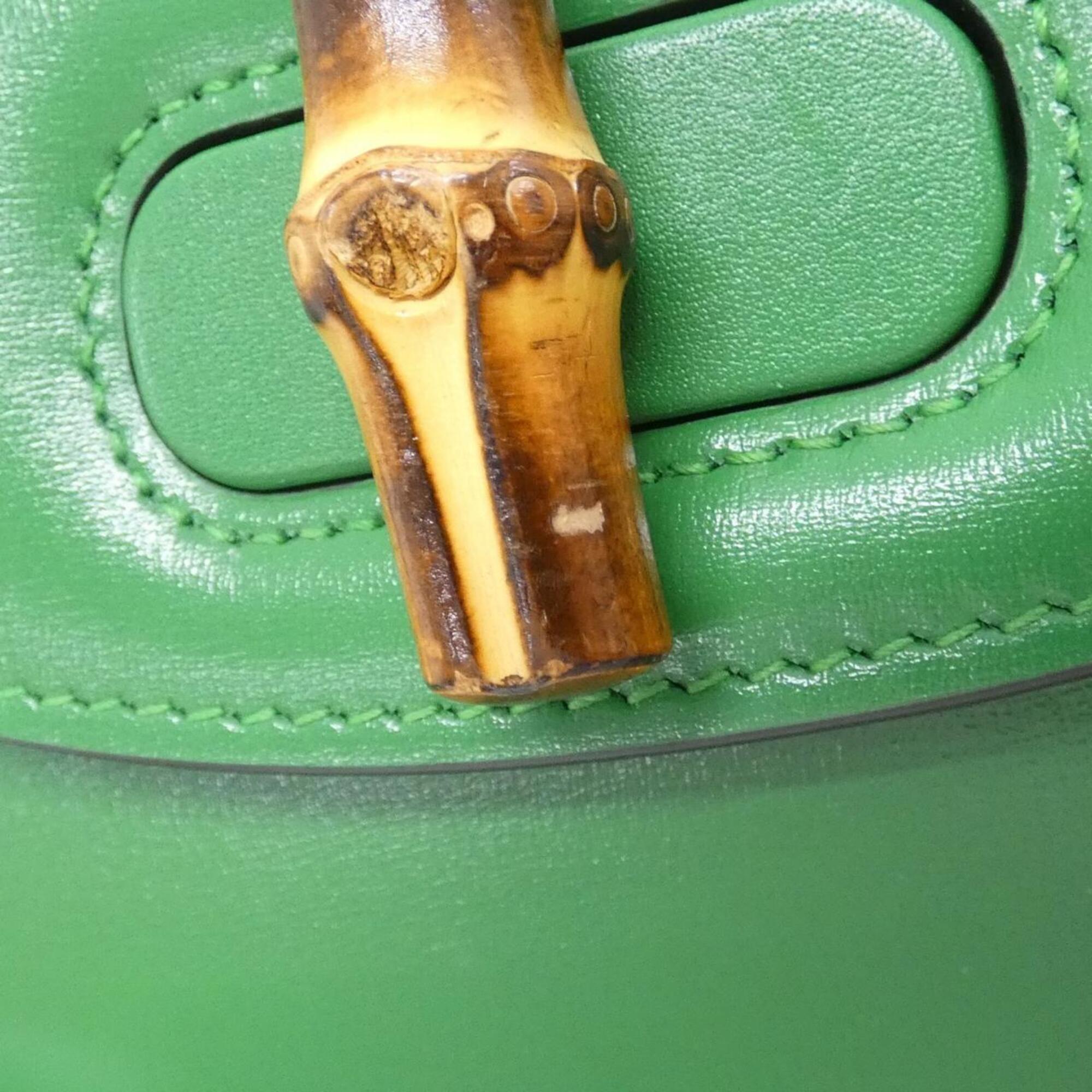 Gucci Green Leather Handbag (Pre-Owned)