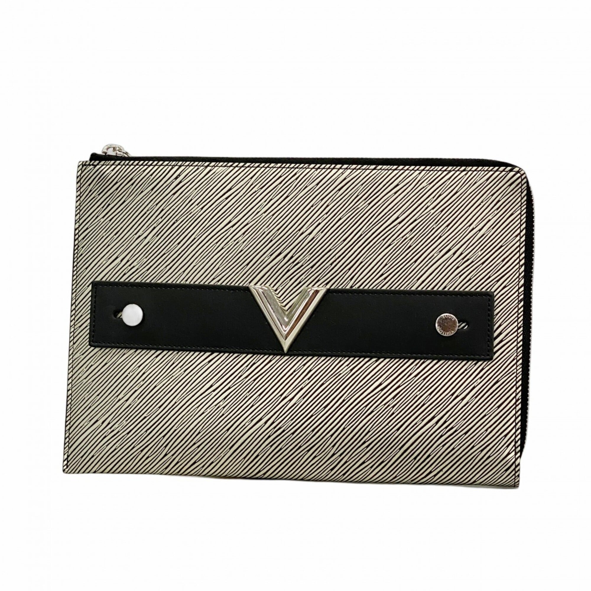 Louis Vuitton Black Silver Clutch Bag (Pre-Owned)