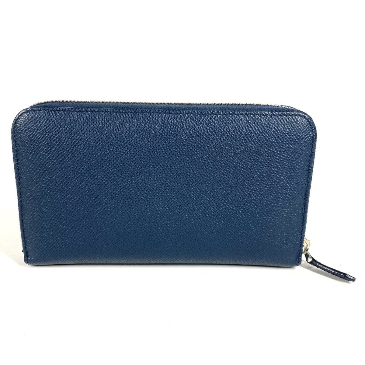 Bvlgari Blue Leather Long Wallet (Bi-Fold) (Pre-Owned)