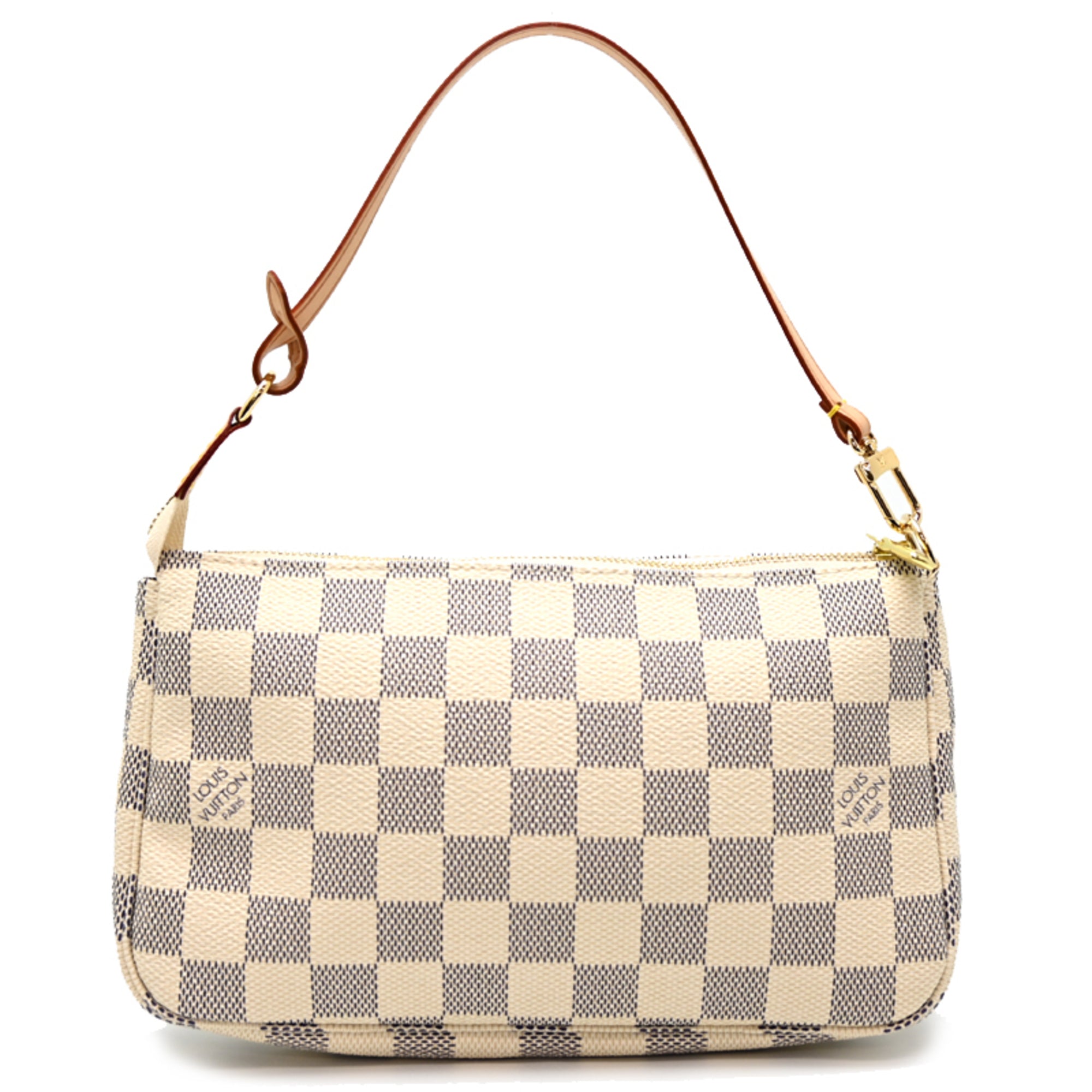 Louis Vuitton White Damier Azur Pochette Shoulder Bag (Pre-Owned)