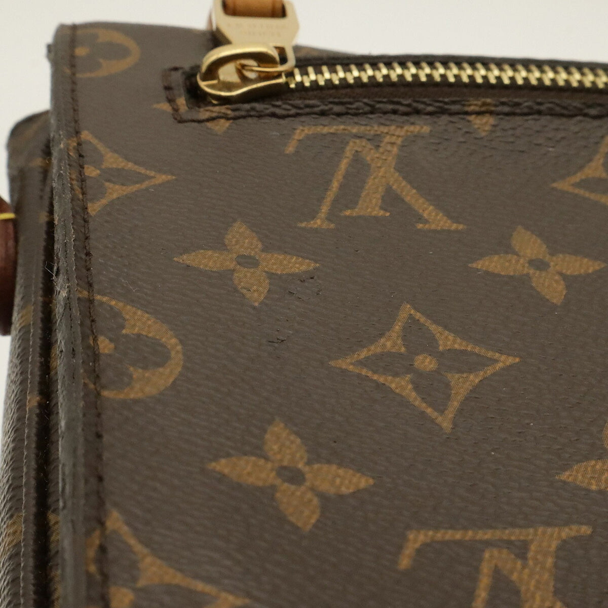 Louis Vuitton Brown Vinyl Clutch Bag Handbag Pochette Shoulder Bag (Pre-Owned)