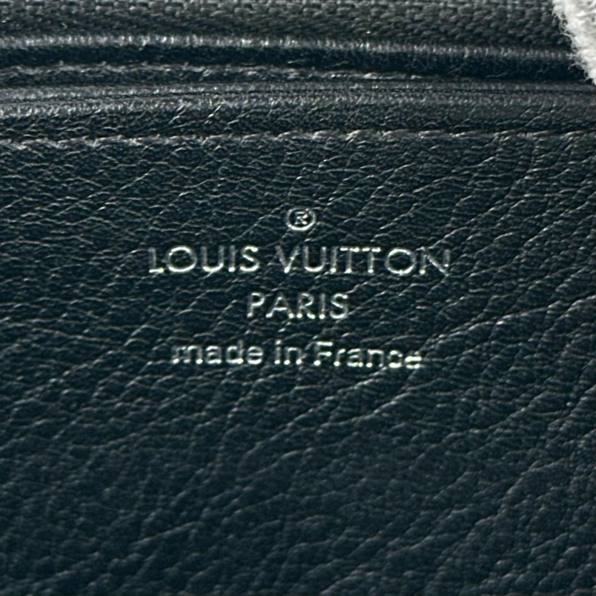 Louis Vuitton Mahina Black Monogram Long Wallet (Bi-Fold) (Pre-Owned)