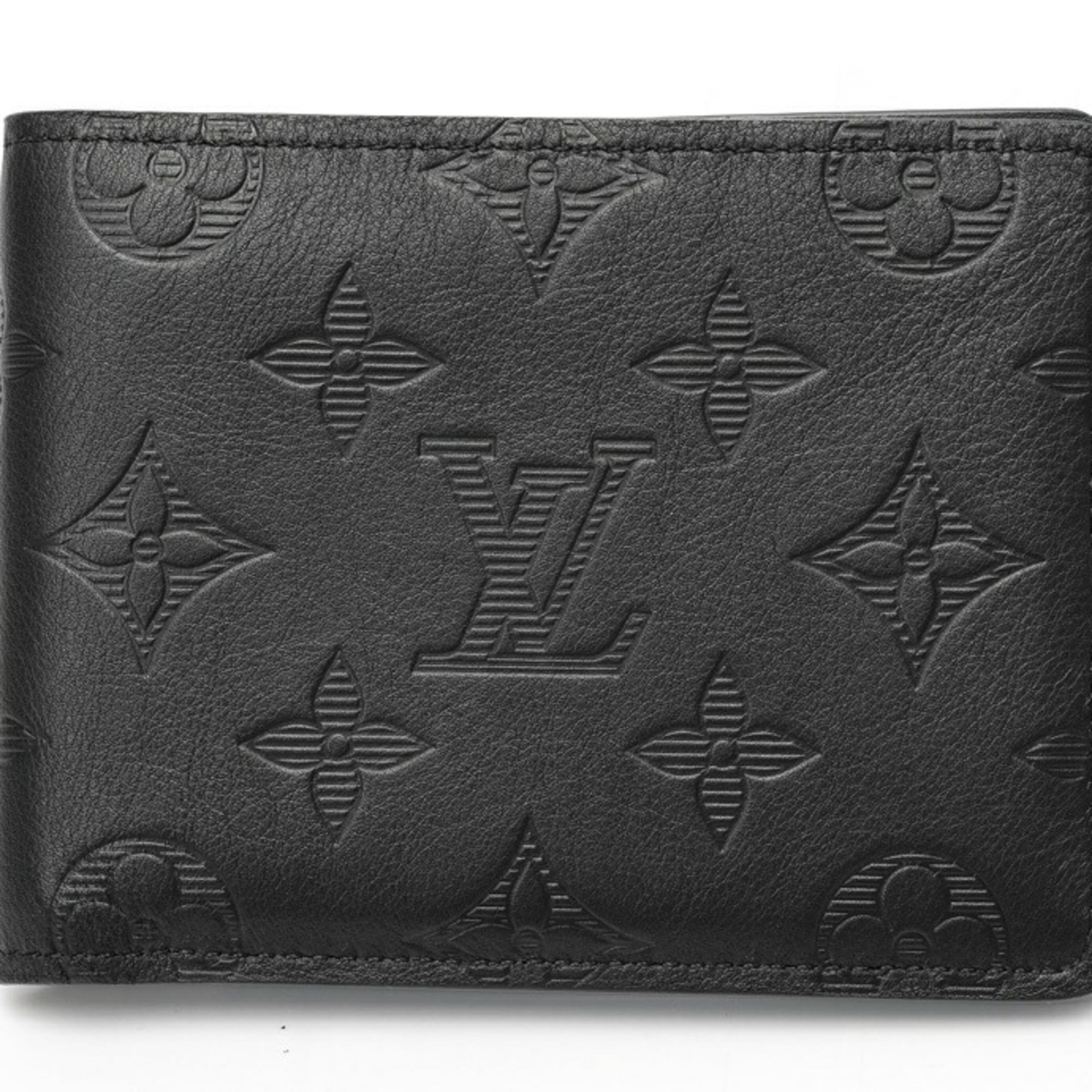 Louis Vuitton Black Monogram Monogram Shadow Leather Bill Wallet (Bi-Fold) (Pre-Owned)