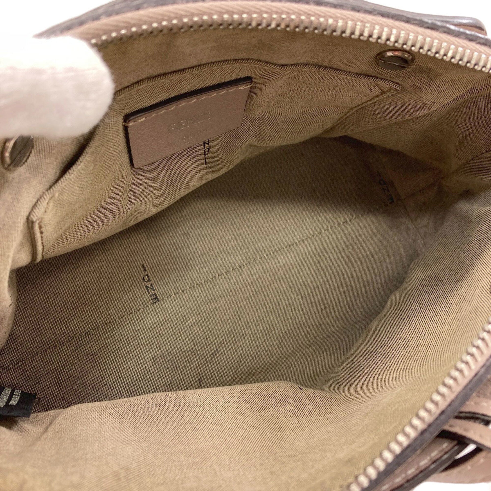 Fendi Grayish Leather Handbag (Pre-Owned)