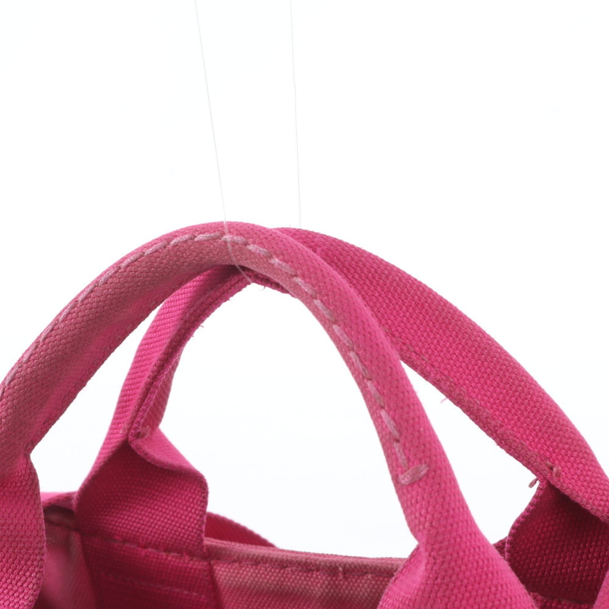 Prada Pink Leather Canvas Handbag Shoulder Bag Tote Bag (Pre-Owned)