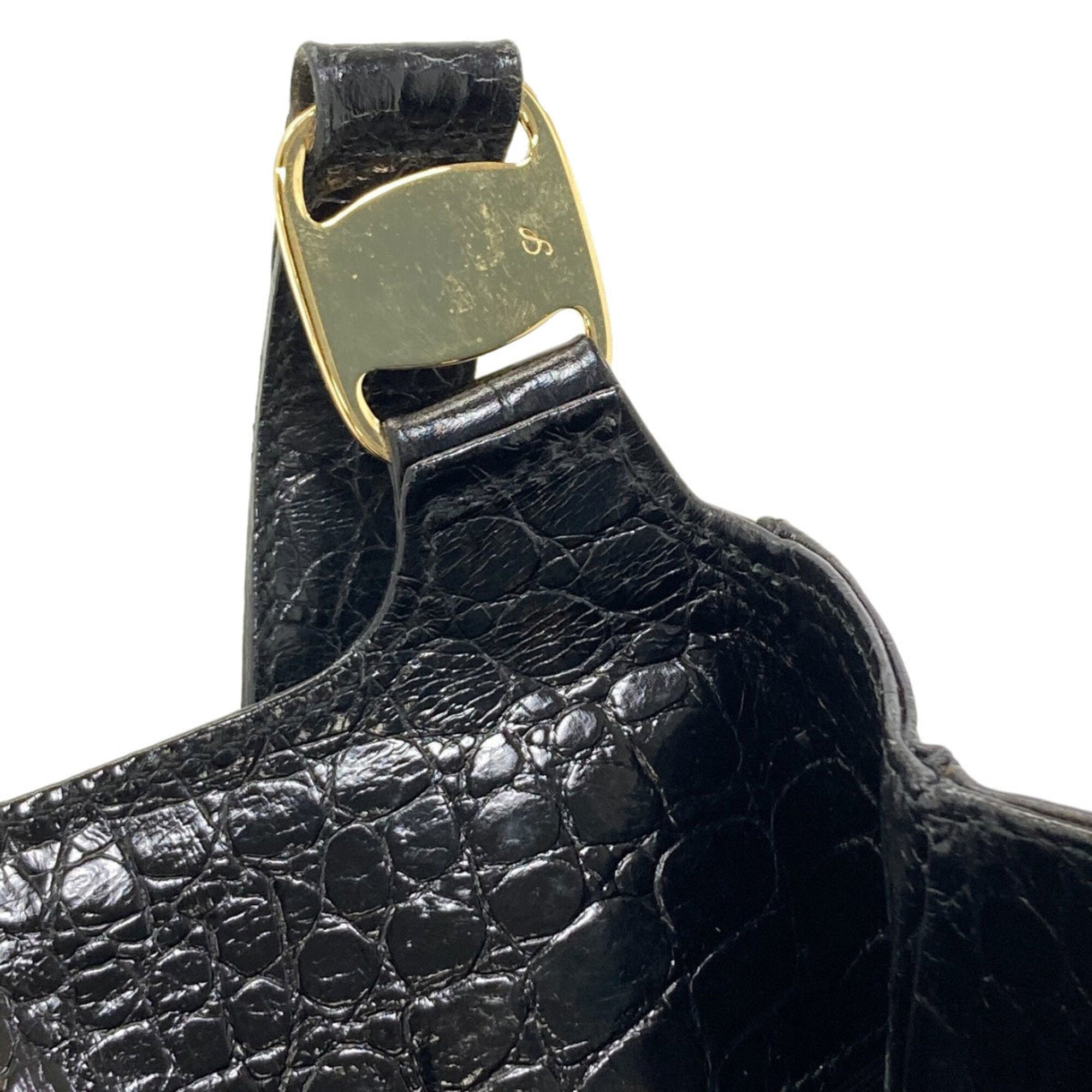 Salvatore Ferragamo Black Leather Handbag (Pre-Owned)