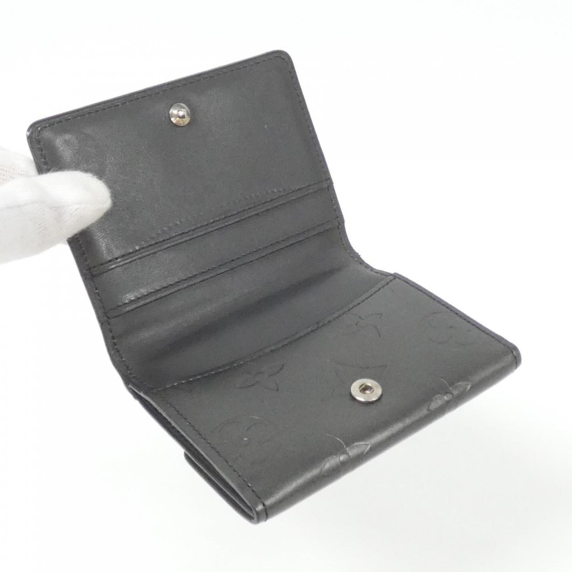 Louis Vuitton Black Coated Canvas Leather Coin Purse/Coin Case (Pre-Owned)