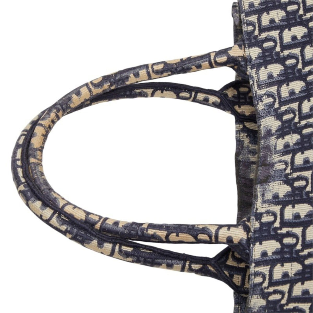 Christian Dior Navy Canvas Handbag Tote Bag (Pre-Owned)