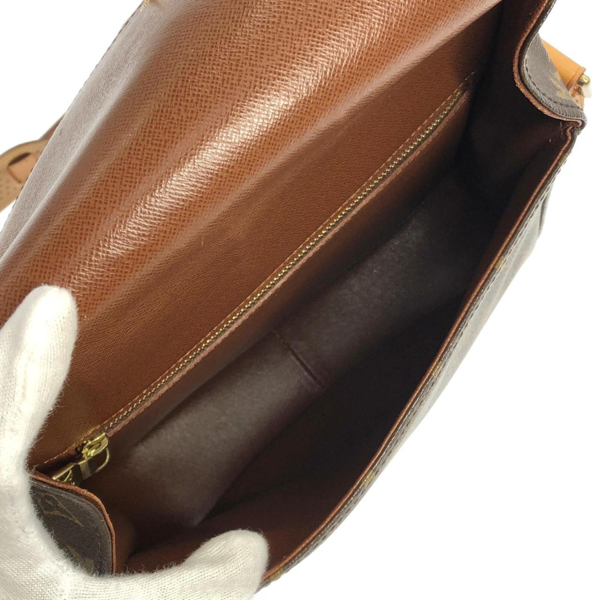 Louis Vuitton Monogram Marron Coated Canvas Shoulder Bag (Pre-Owned)