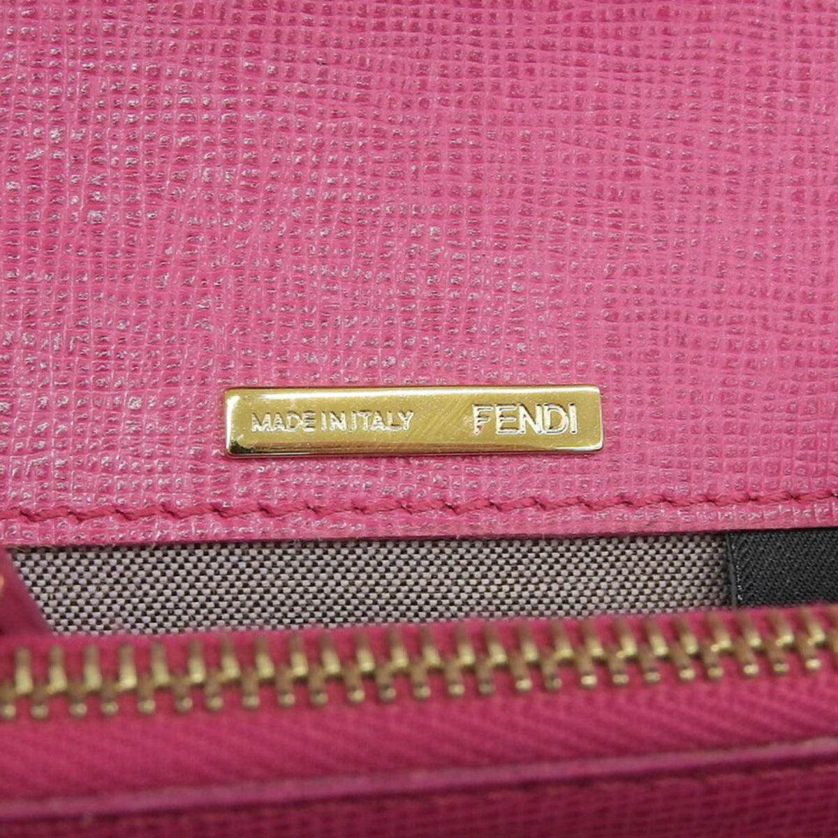 Fendi Pink Leather Wallet (Bi-Fold) (Pre-Owned)