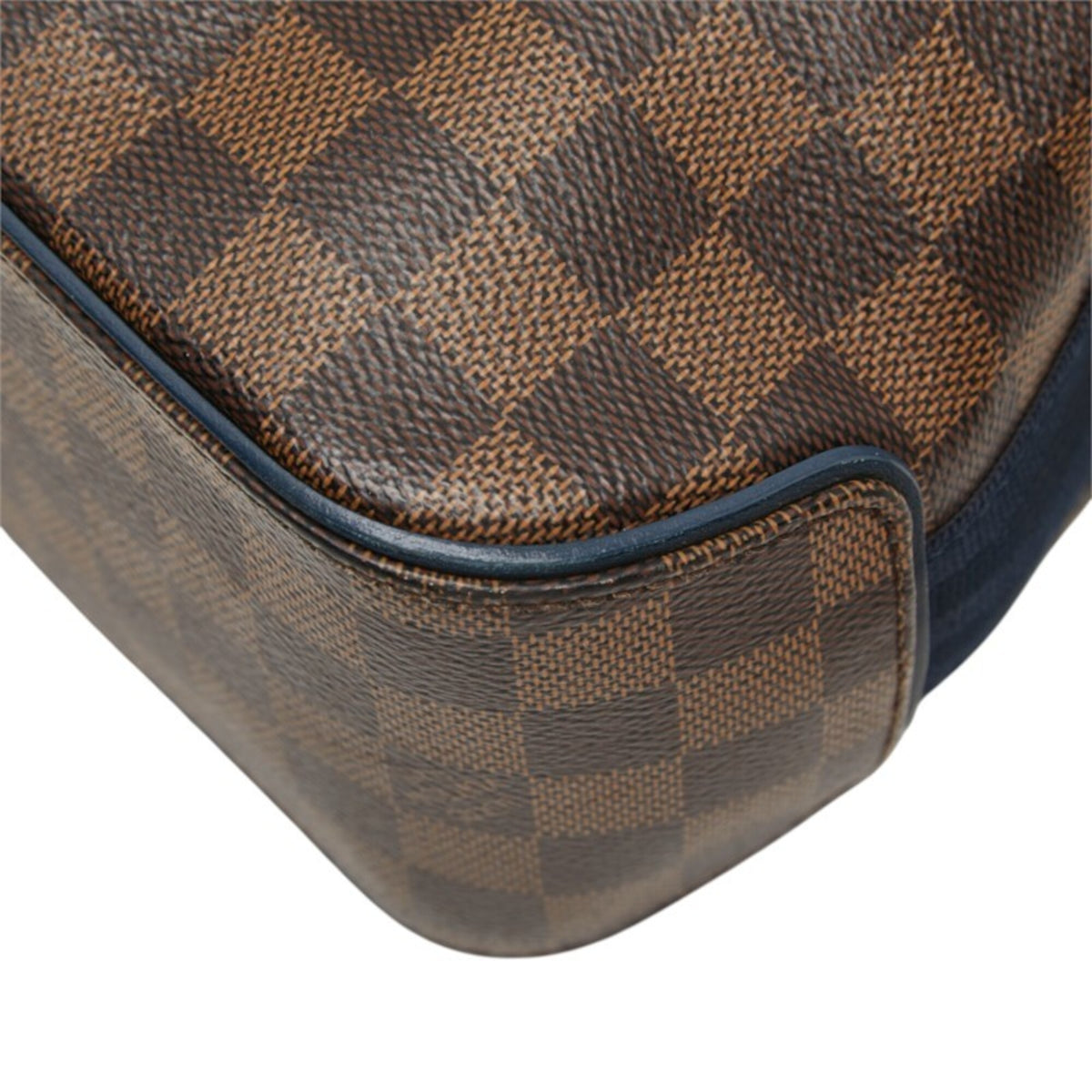 Louis Vuitton Damier Brown Navy Pvc Leather Tote Bag (Pre-Owned)